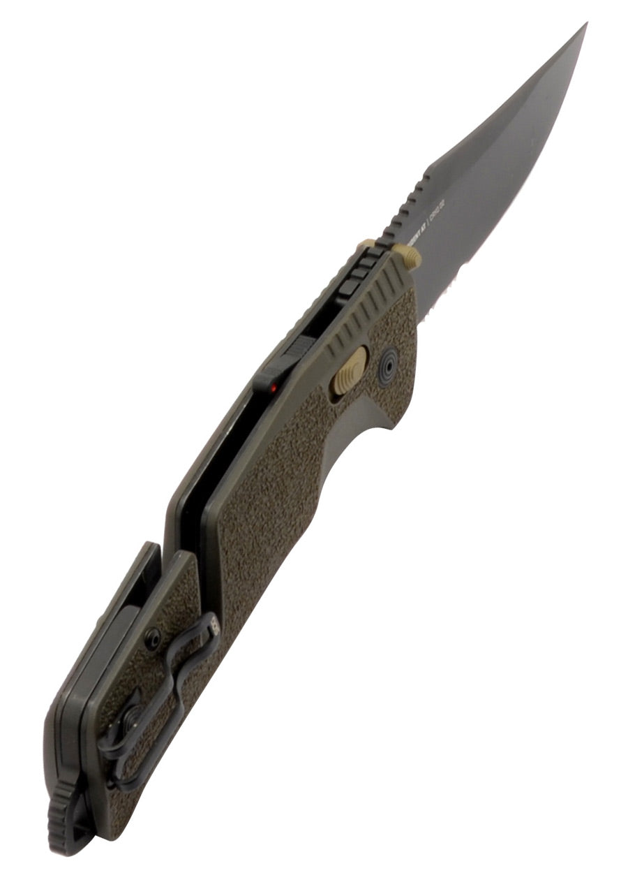Imagen única de: Sog Trident At - Olive Drab Parcialmente Dentado, Navaja De Bolsillo