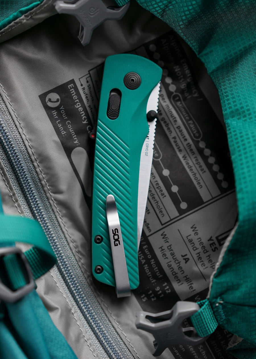 Imagen única de: Sog Flash At - Verde Petrol, Navaja De Bolsillo