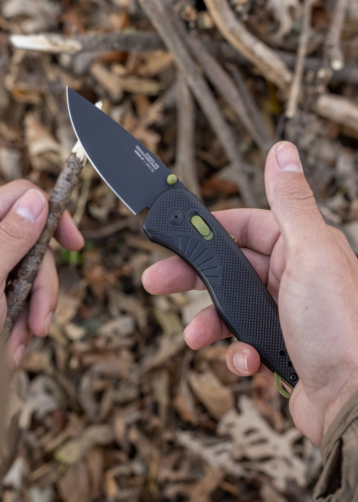 Imagen única de: Sog Aegis At - Negro, Musgo, Navaja De Bolsillo