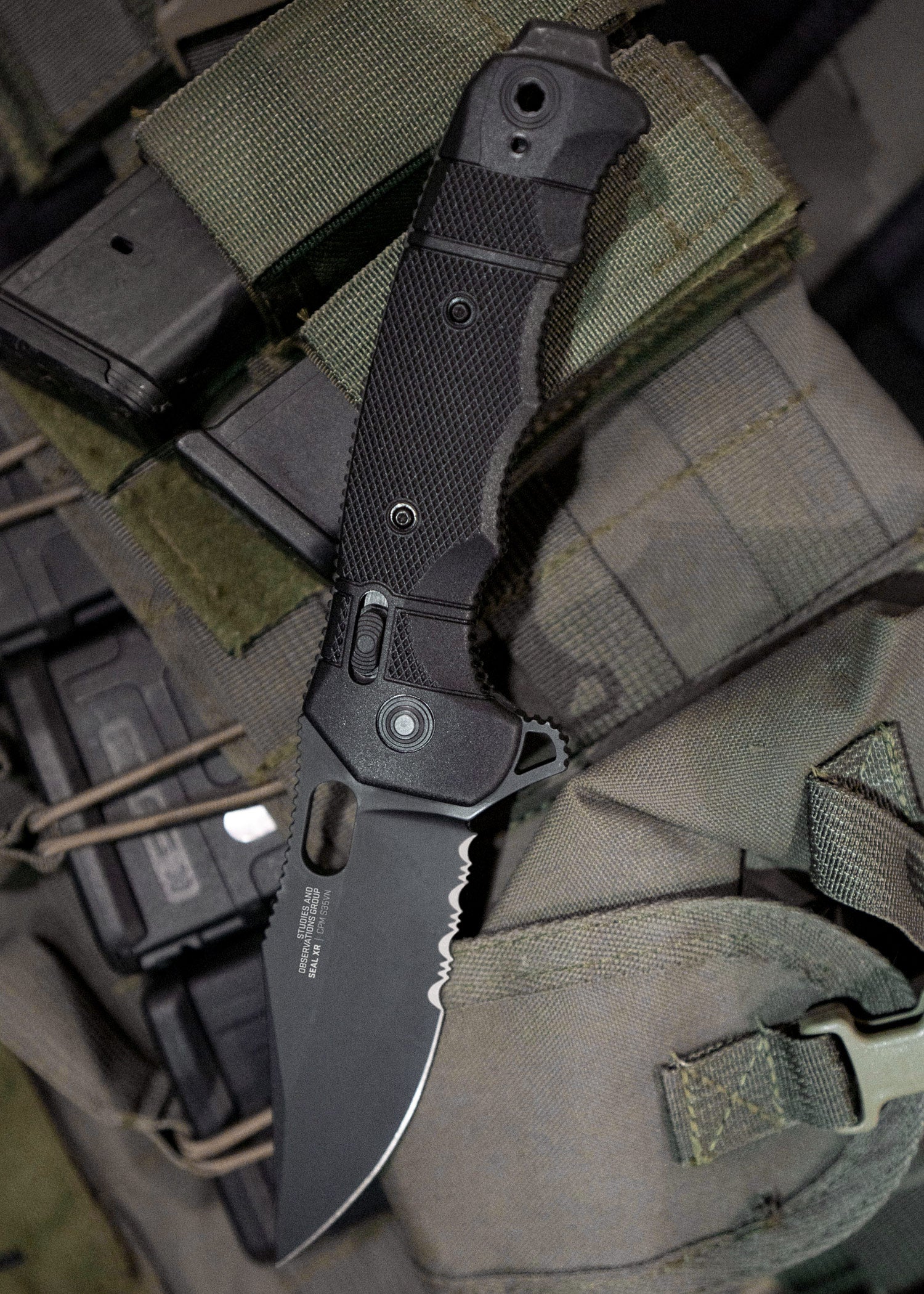 Imagen única de: Navaja De Bolsillo Seal Xr - Filo Dentado Parcial - Fabricada En Ee. Uu., Sog