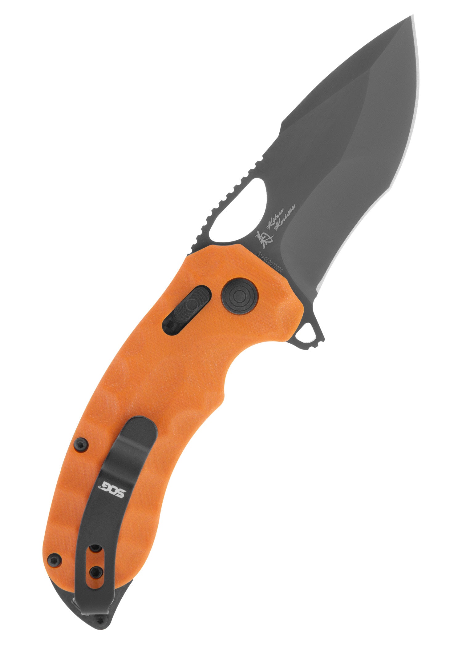 Imagen única de: Navaja Kiku Xr Lte - Naranja G10 + Carbono, Sog