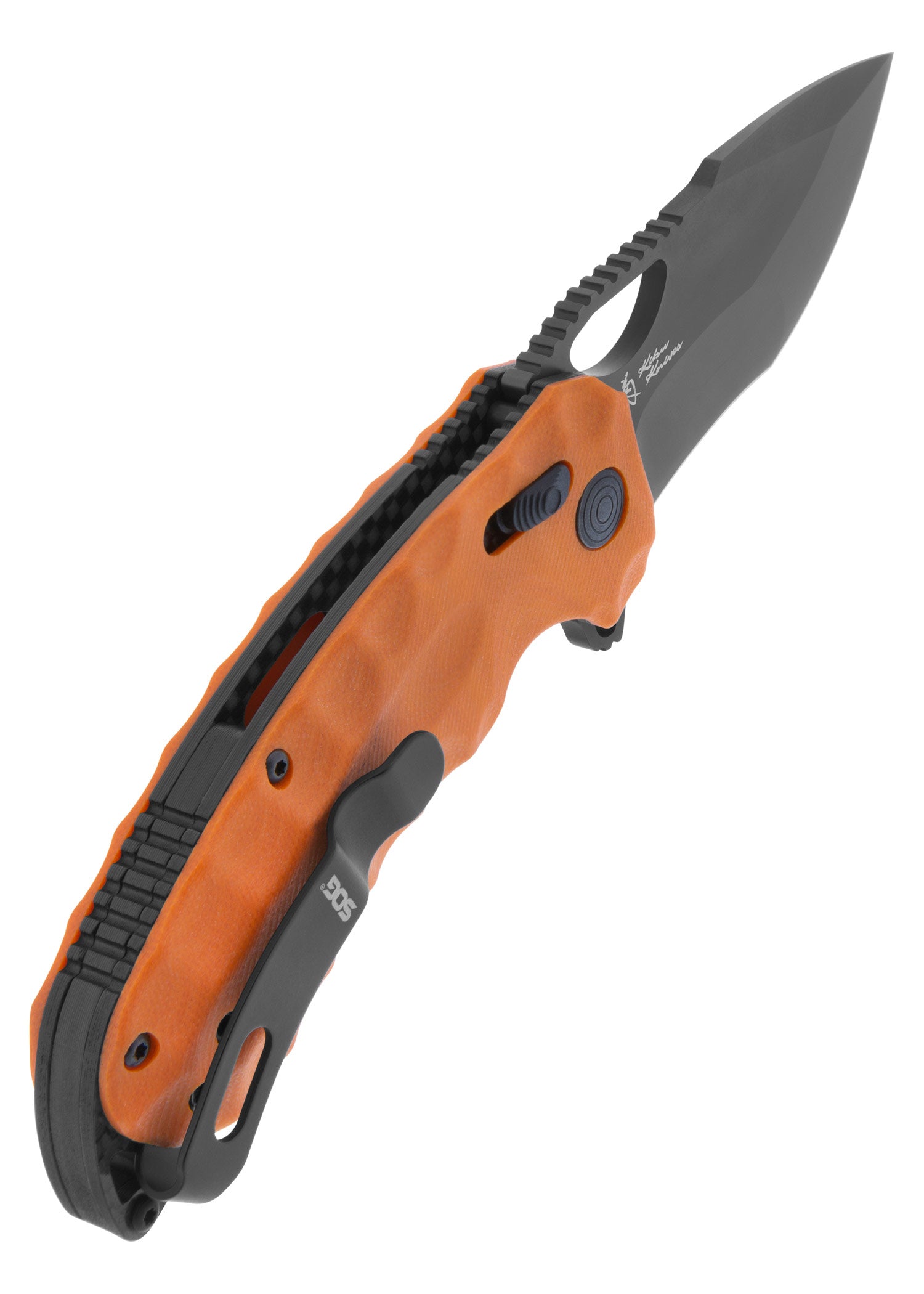 Imagen única de: Navaja Kiku Xr Lte - Naranja G10 + Carbono, Sog