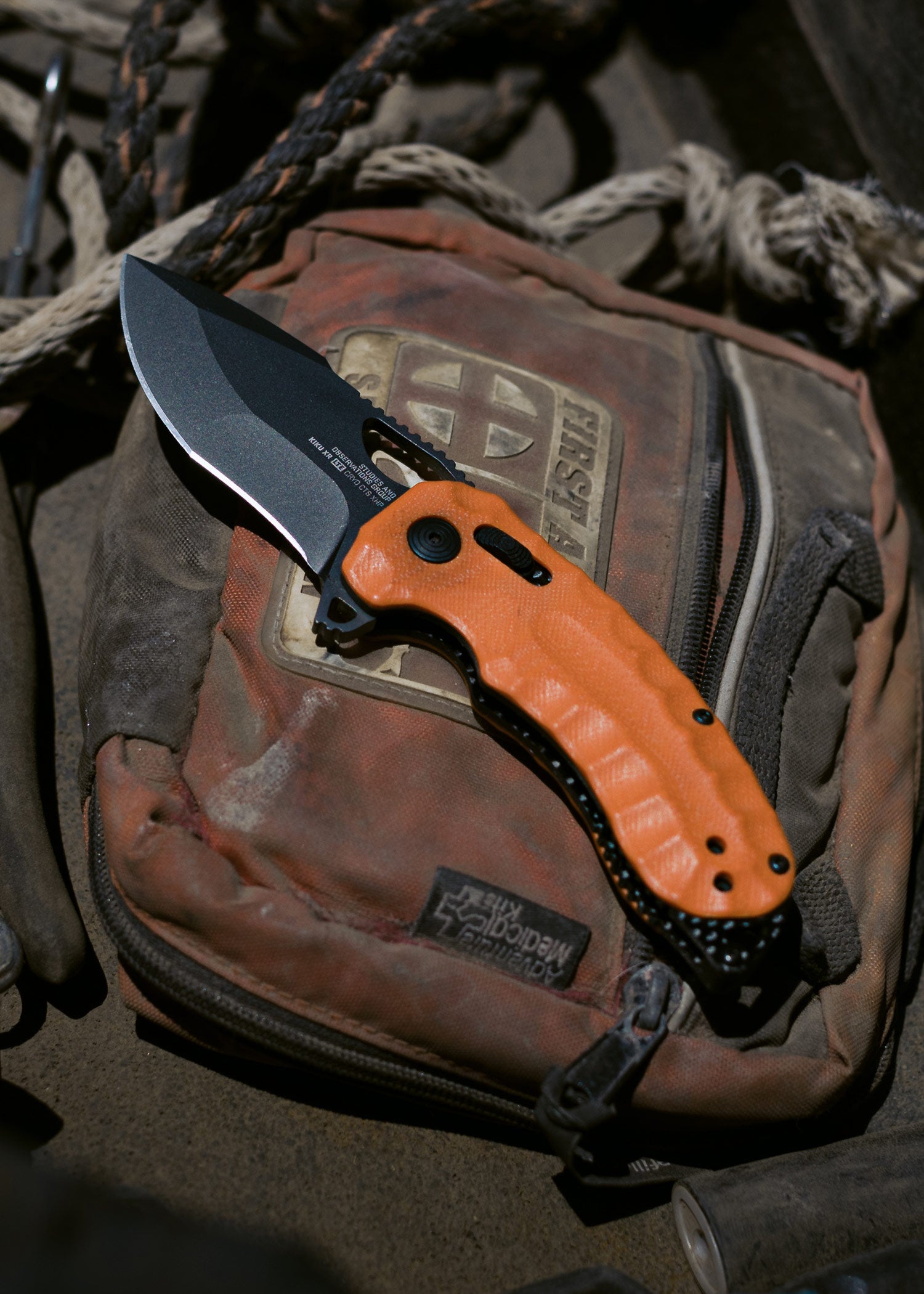 Imagen única de: Navaja Kiku Xr Lte - Naranja G10 + Carbono, Sog