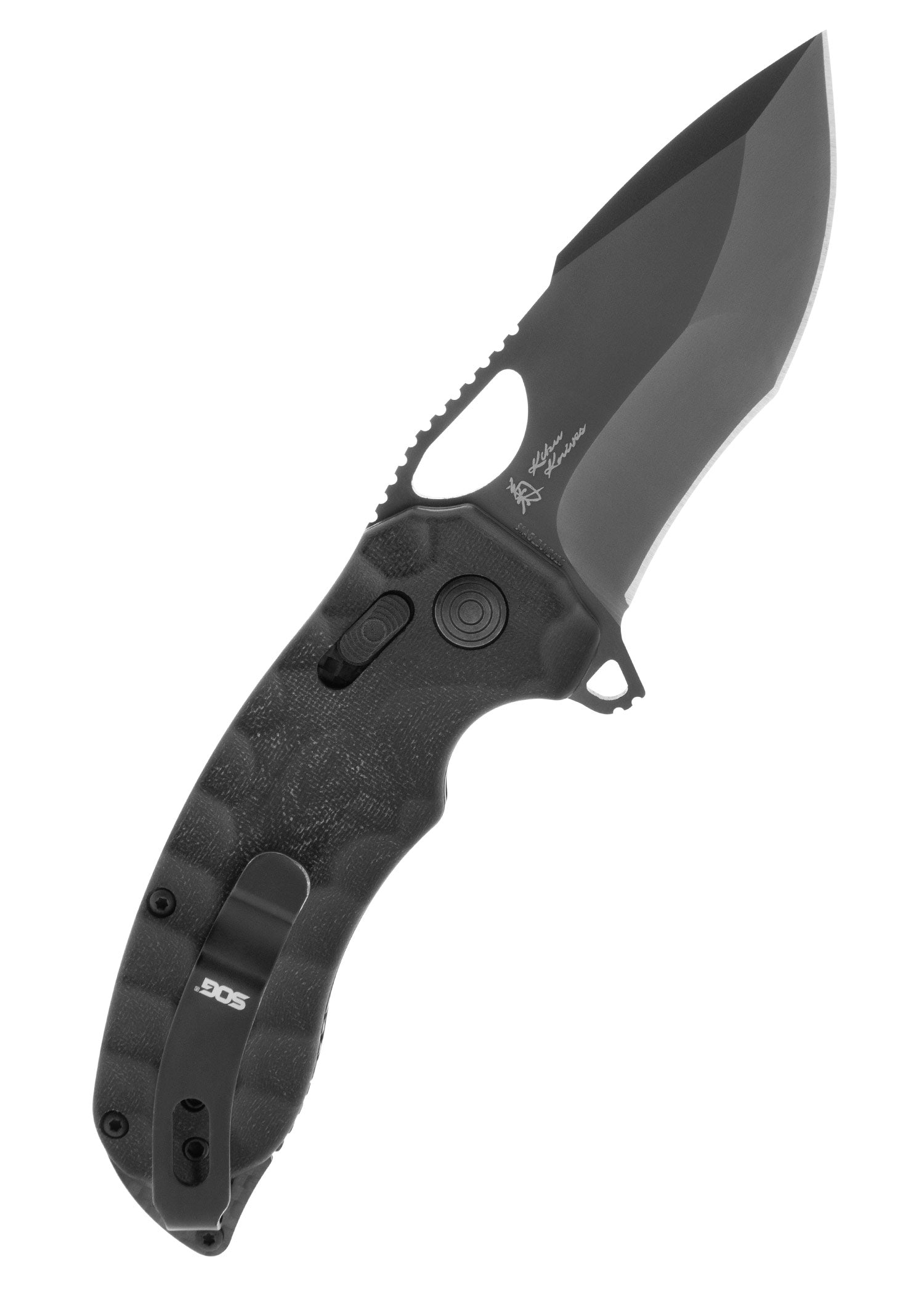 Imagen única de: Navaja Kiku Xr Lte - Blackout Micarta + Carbon, Sog