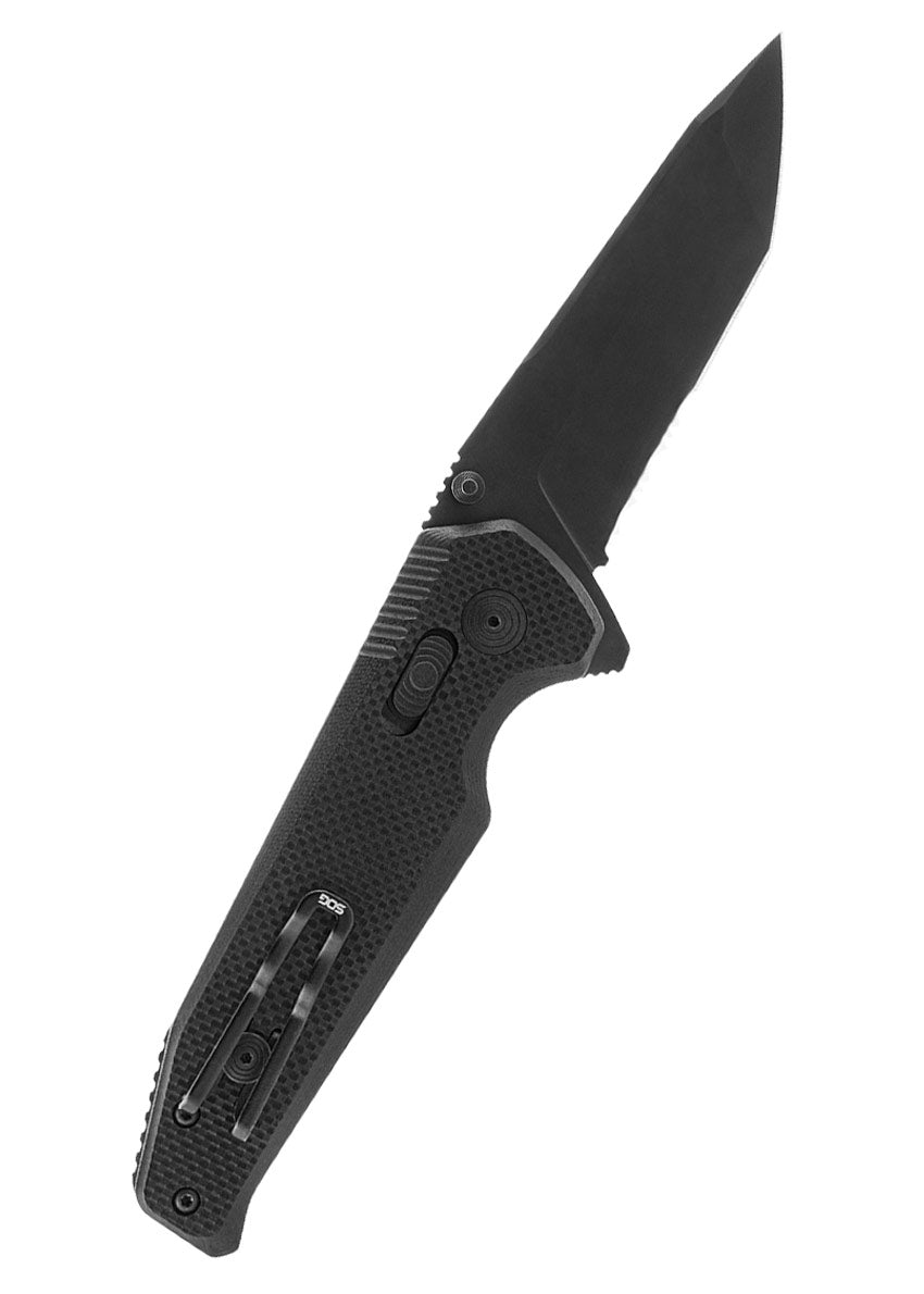 Imagen única de: Navaja De Bolsillo Vision Xr - Negra, Parcialmente Dentada, Sog