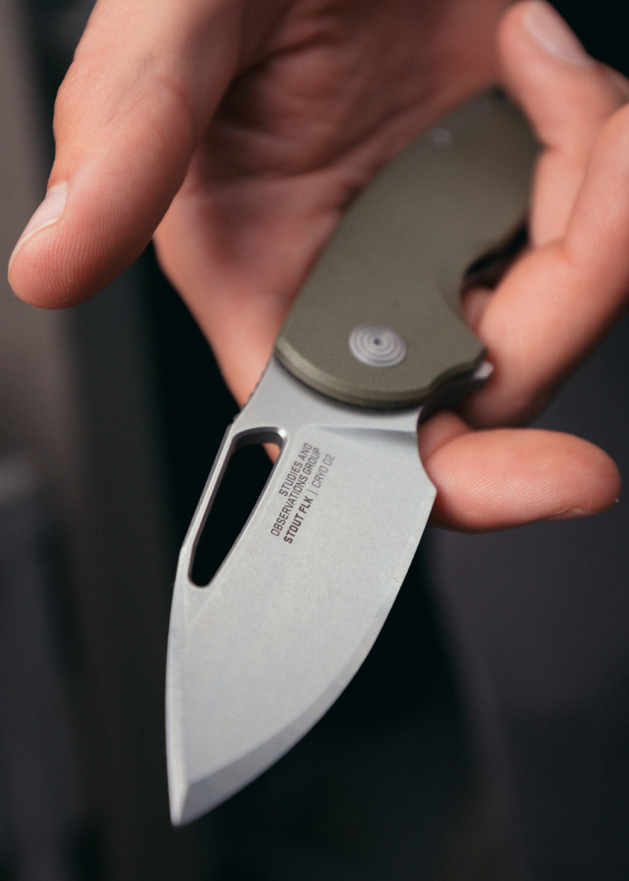 Imagen única de: Sog Stout Flk Od Green, Stonewash, Navaja De Bolsillo