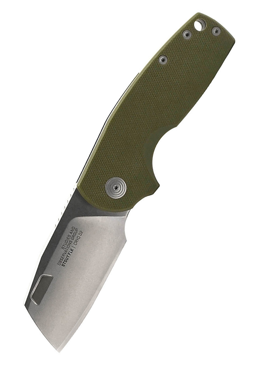 Imagen única de: Sog Stout Flk Cleaver Od Green, Stonewash, Navaja De Bolsillo