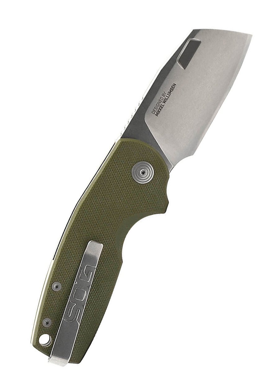 Imagen única de: Sog Stout Flk Cleaver Od Green, Stonewash, Navaja De Bolsillo