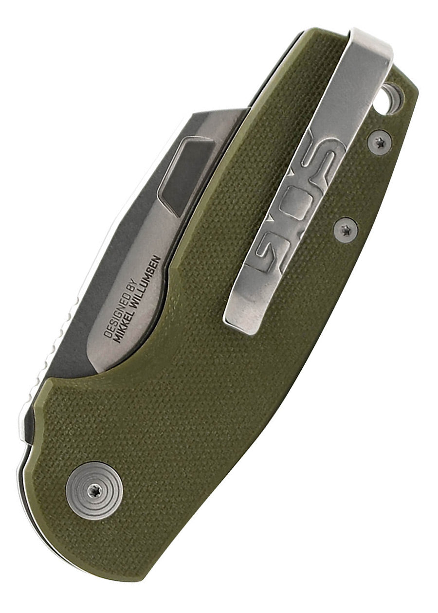 Imagen única de: Sog Stout Flk Cleaver Od Green, Stonewash, Navaja De Bolsillo