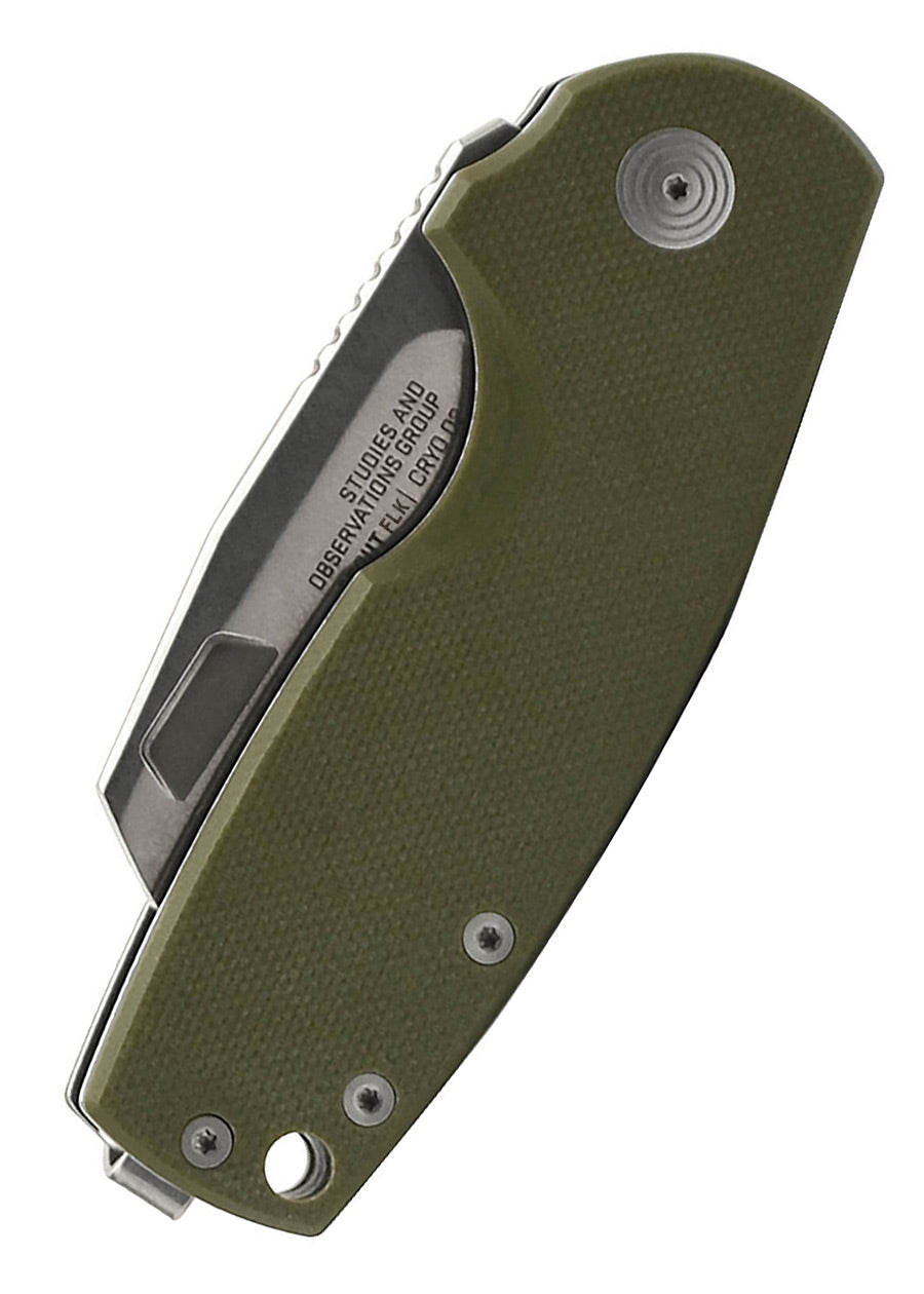 Imagen única de: Sog Stout Flk Cleaver Od Green, Stonewash, Navaja De Bolsillo