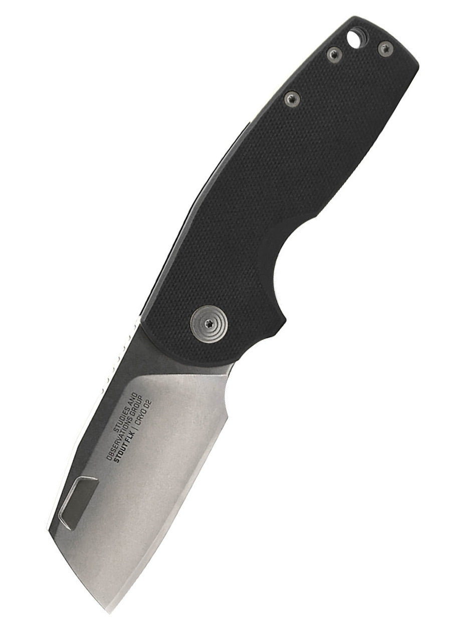 Imagen única de: Sog Stout Flk Cleaver Black, Stonewash, Navaja De Bolsillo