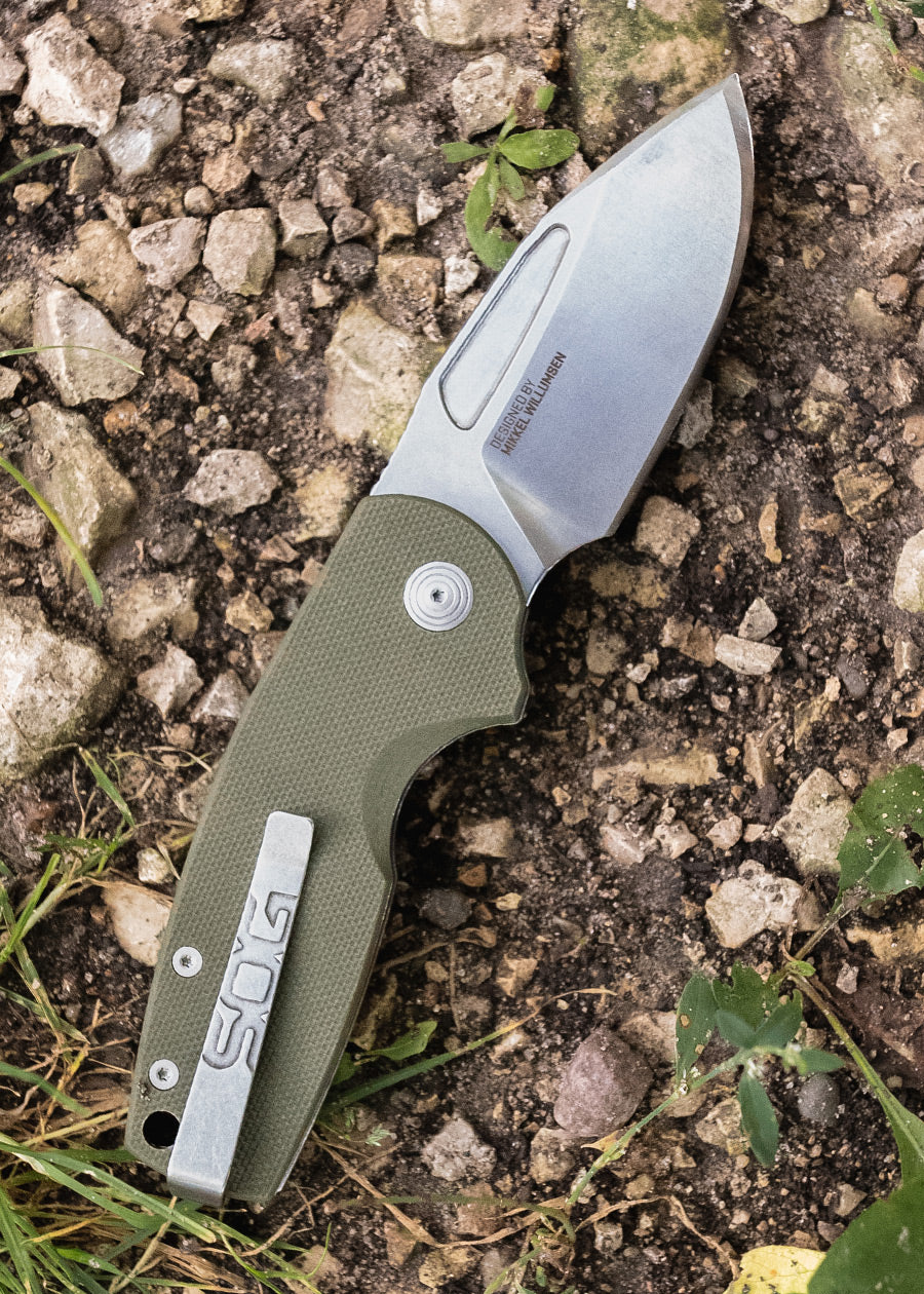 Imagen única de: Sog Stout Sj, Od Green + Stonewash, Navaja De Bolsillo