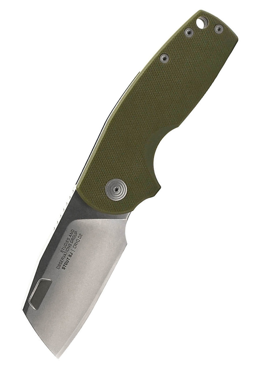 Imagen única de: Sog Stout Sj Cleaver, Od Green + Stonewash, Navaja De Bolsillo