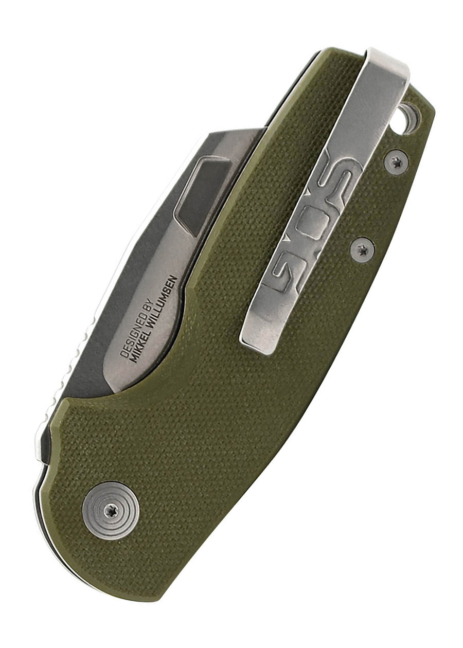 Imagen única de: Sog Stout Sj Cleaver, Od Green + Stonewash, Navaja De Bolsillo