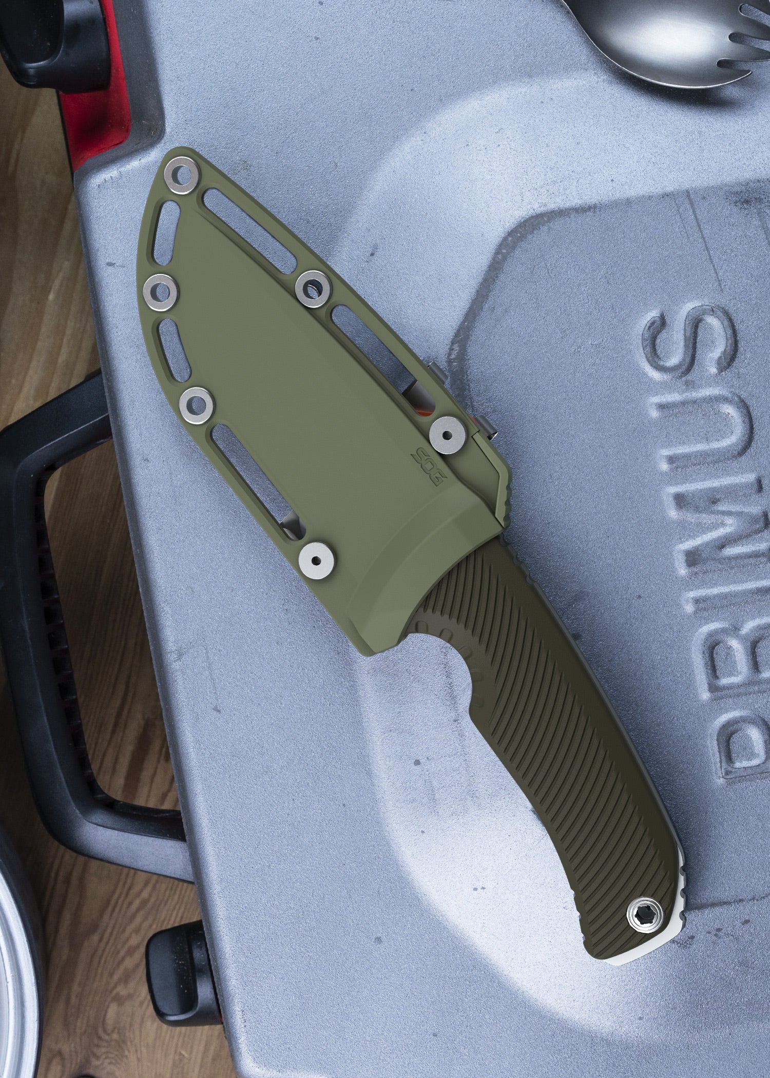 Imagen única de: Sog Tellus Fx, Olive Drab, Cuchillo Fijo