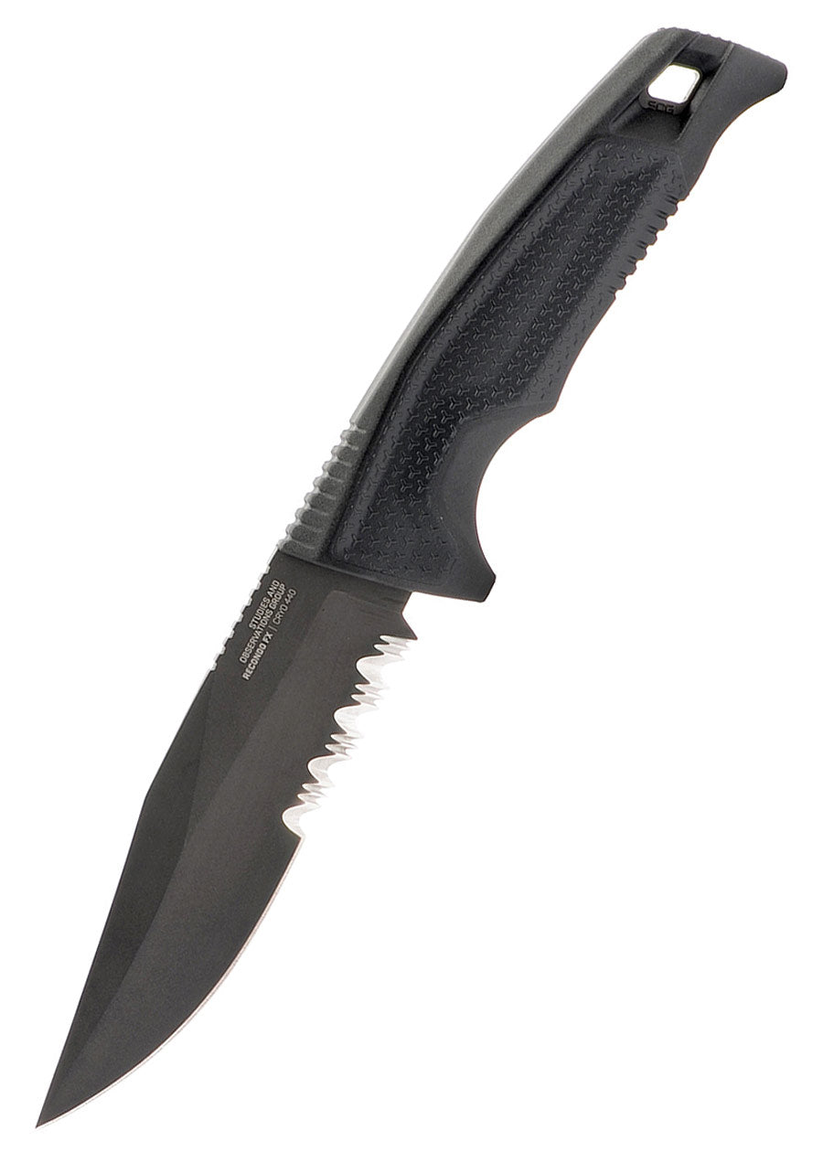 Imagen única de: Cuchillo Fijo Recondo Fx, Negro, Parcialmente Dentado, Sog