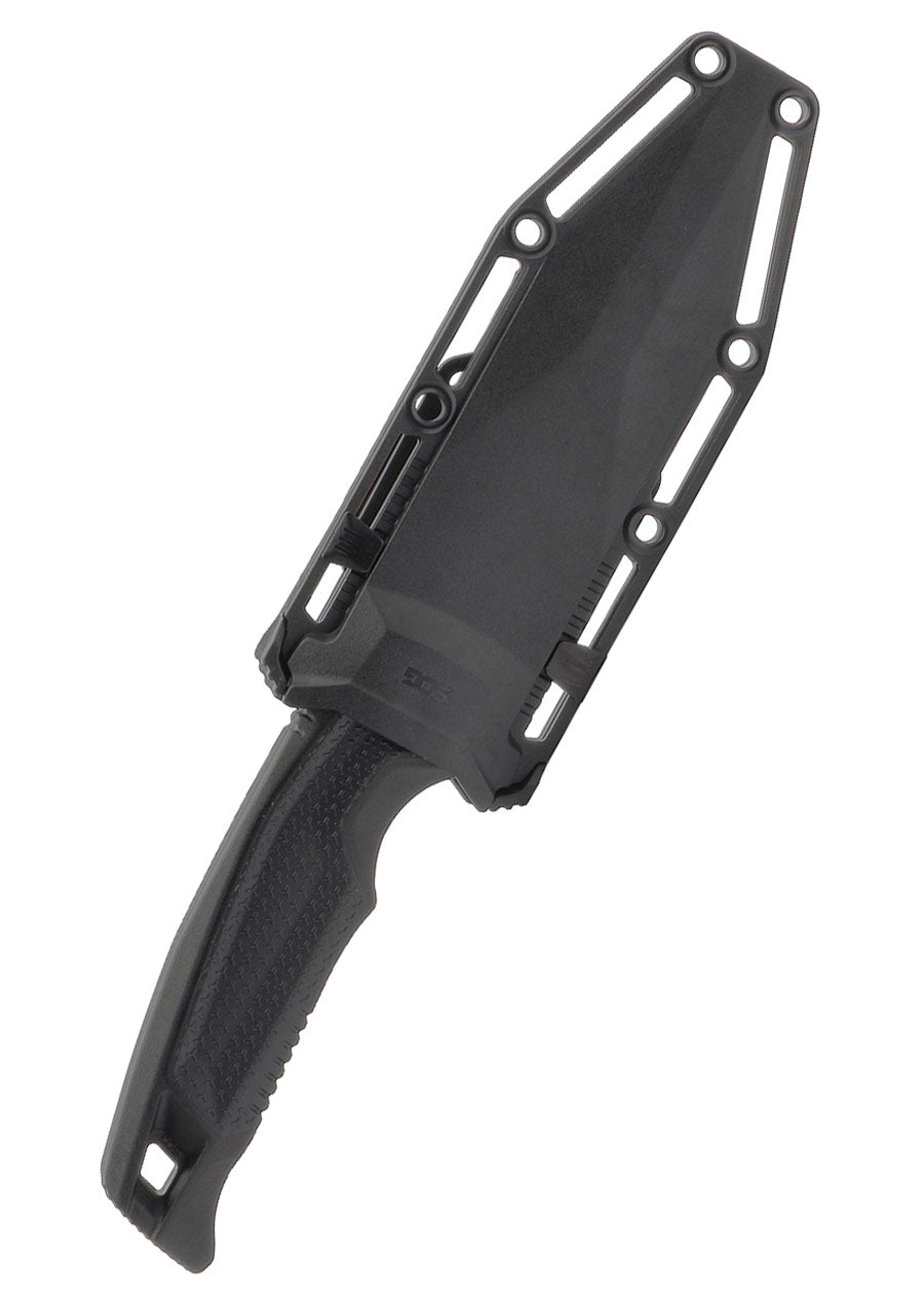 Imagen única de: Cuchillo Fijo Recondo Fx, Negro, Parcialmente Dentado, Sog