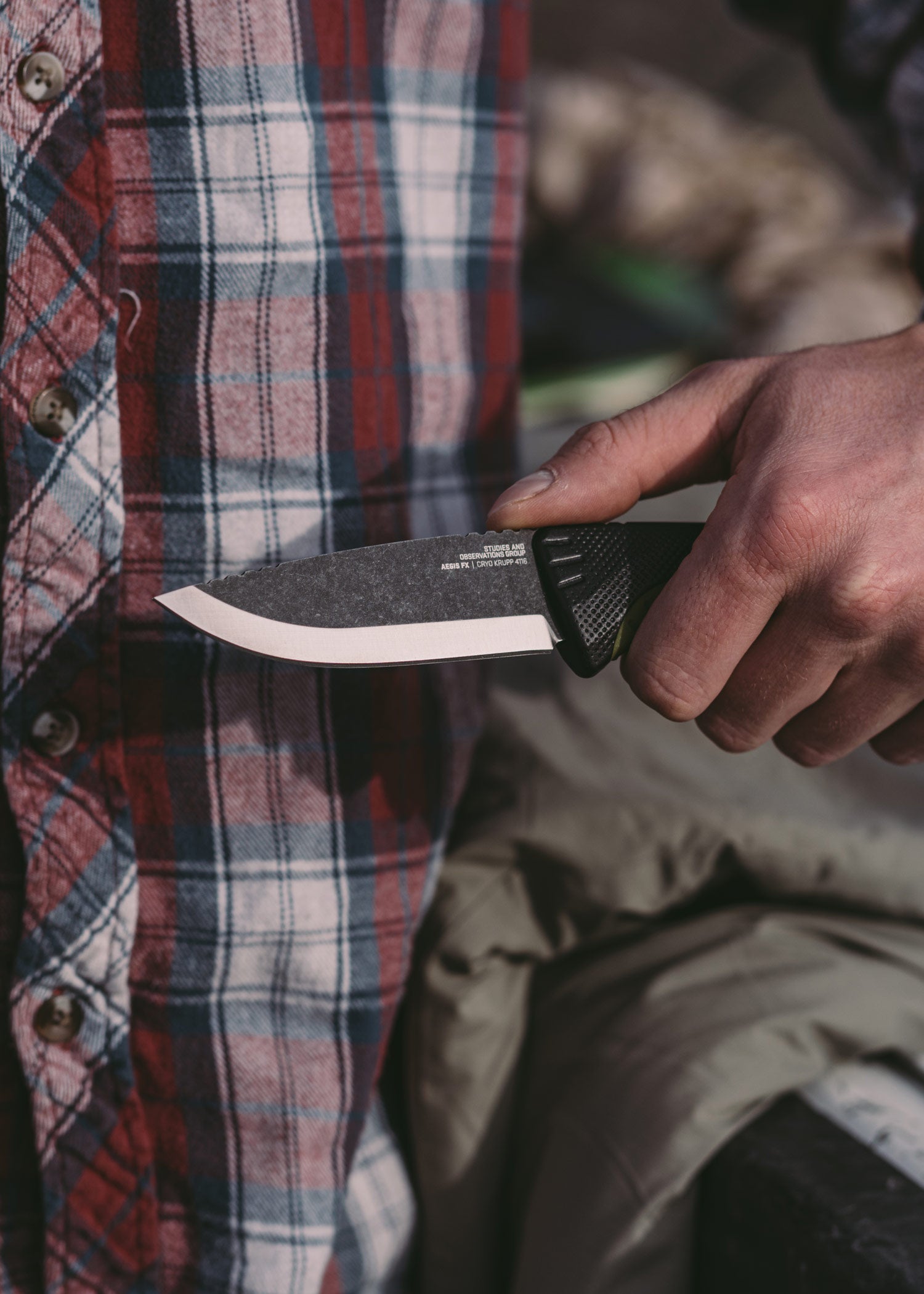 Imagen única de: Cuchillo Fijo Aegis Fx - Black & Moss Green, Sog