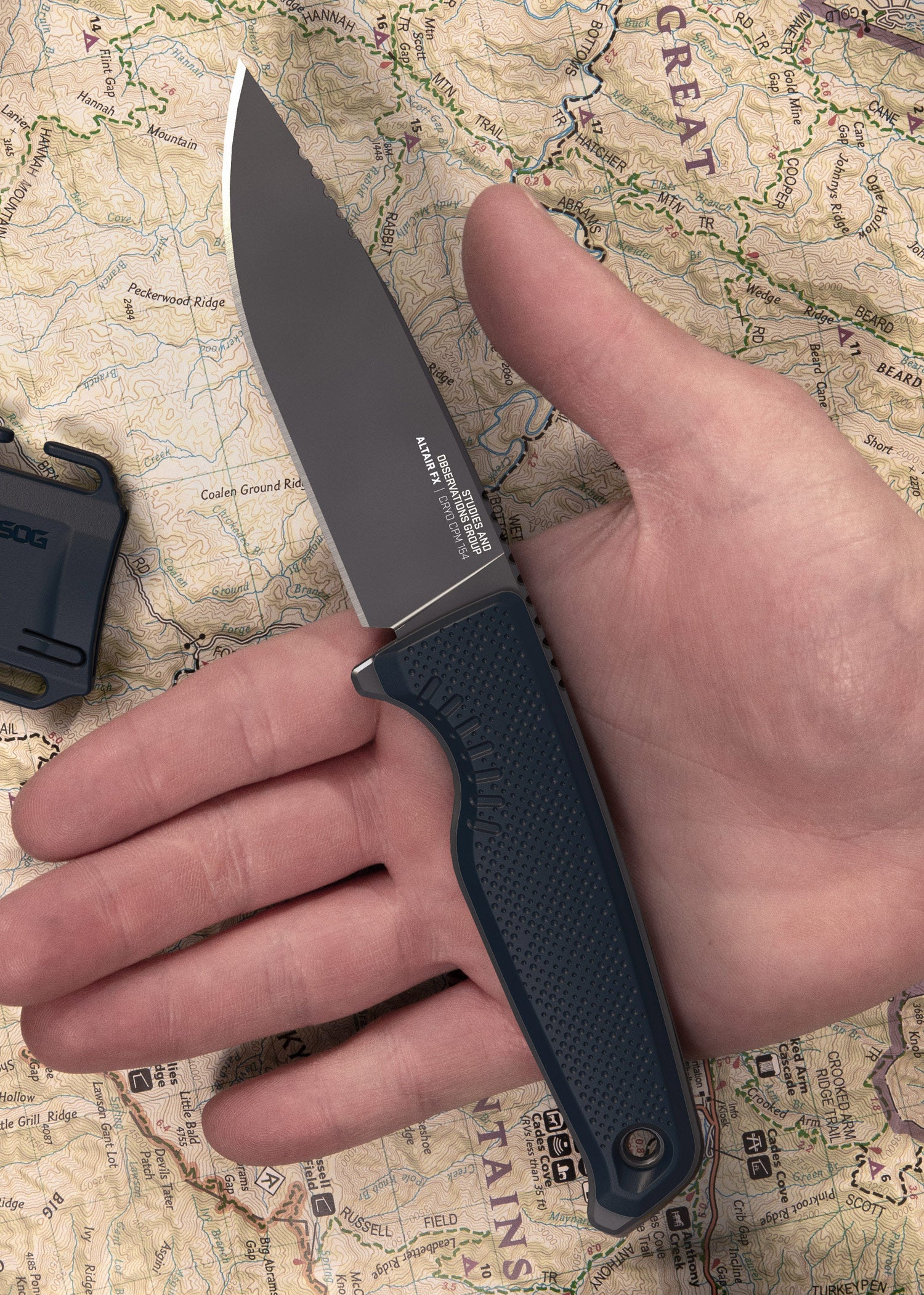 Imagen única de: Cuchillo Fijo Altair Fx - Squid Ink Black, Sog