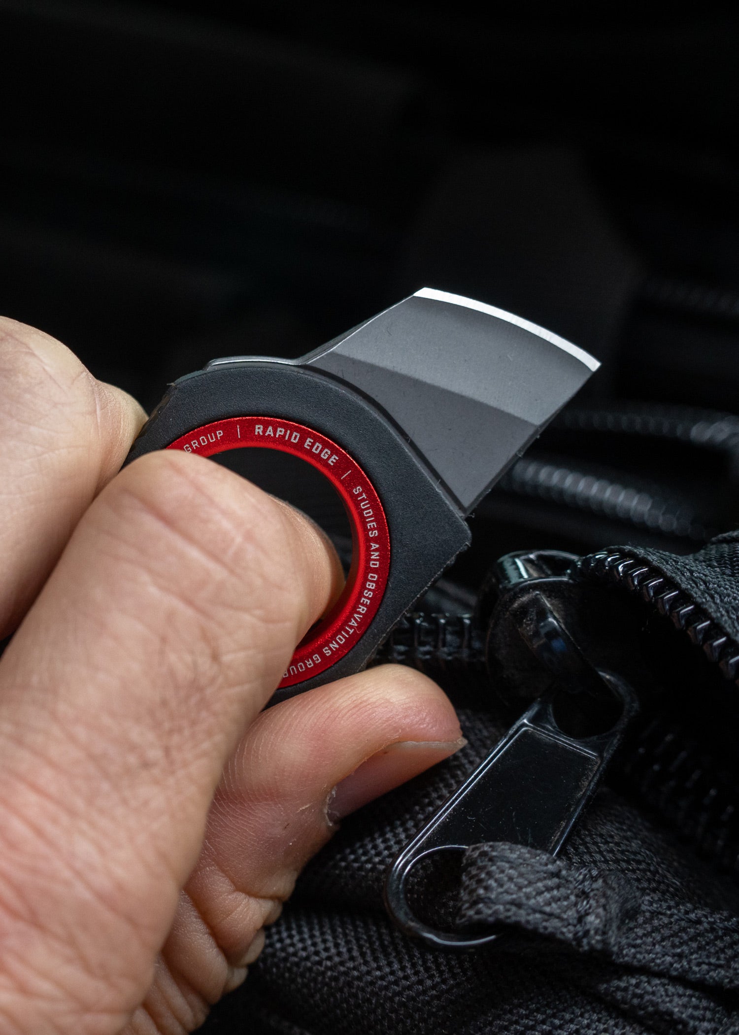 Imagen única de: Sog Rapid, Negro + Rojo, Cuchillo Fijo