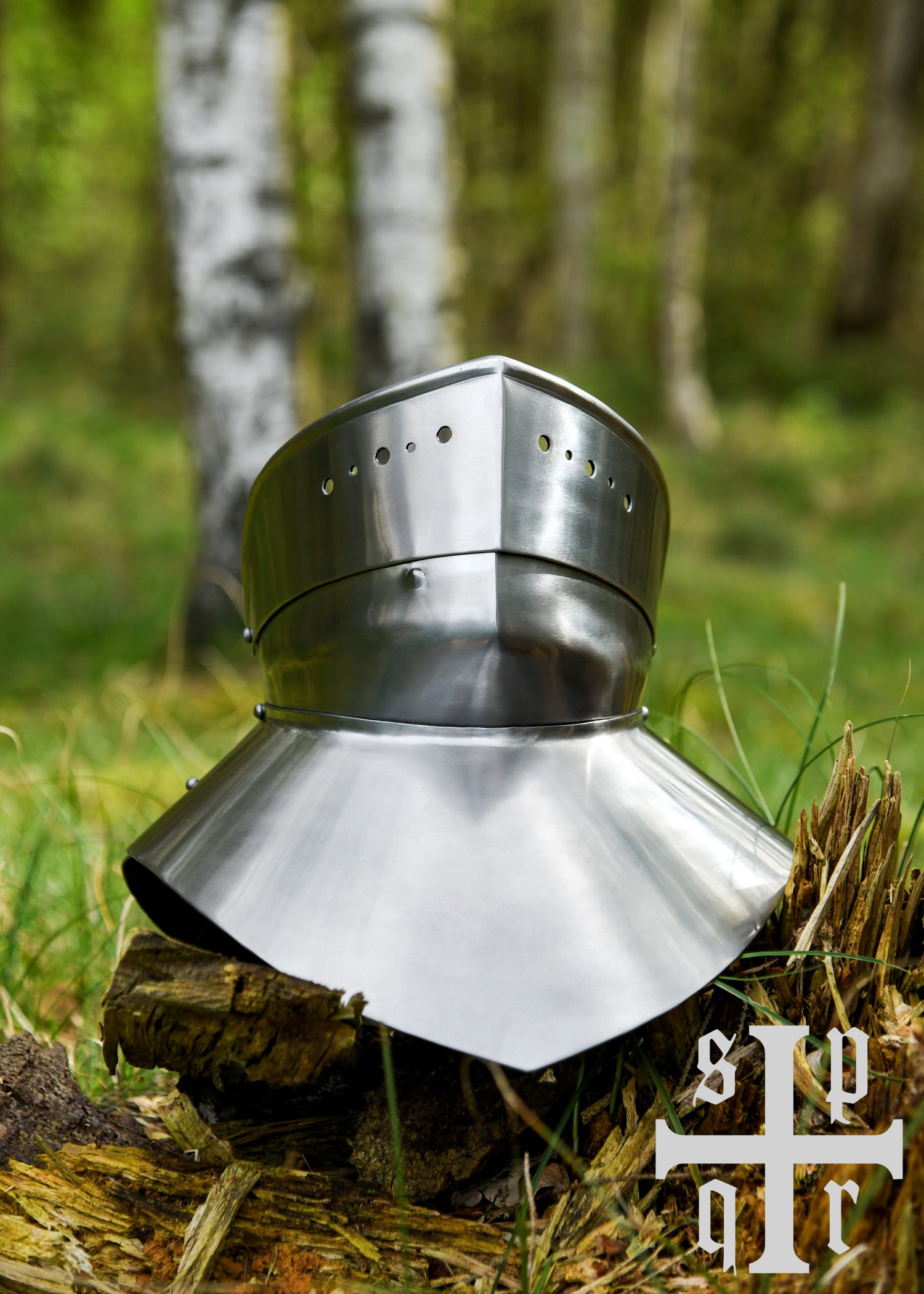 Imagen única de: Gorjal Bajomedieval Con Gorjal, Acero De 1,6 Mm