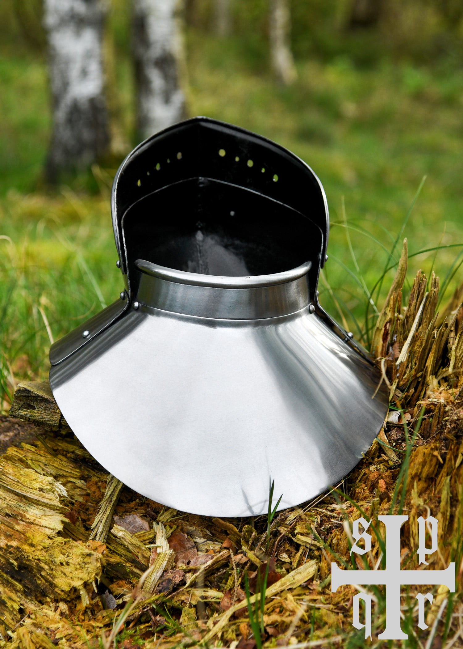 Imagen única de: Gorjal Bajomedieval Con Gorjal, Acero De 1,6 Mm