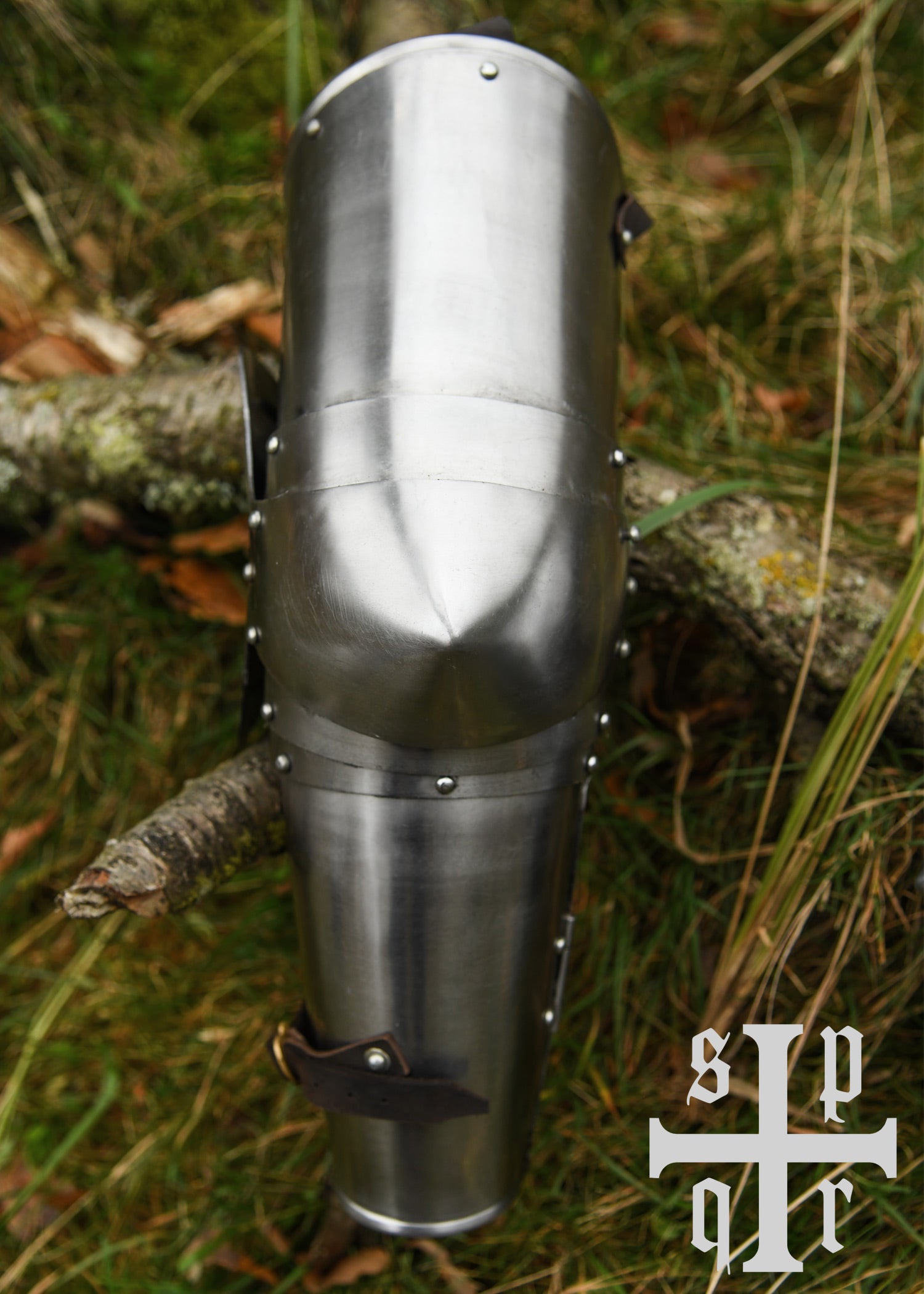 Imagen única de: Guardapiernas Medievales, Siglo Xiv, Par, Acero De 1,6 Mm