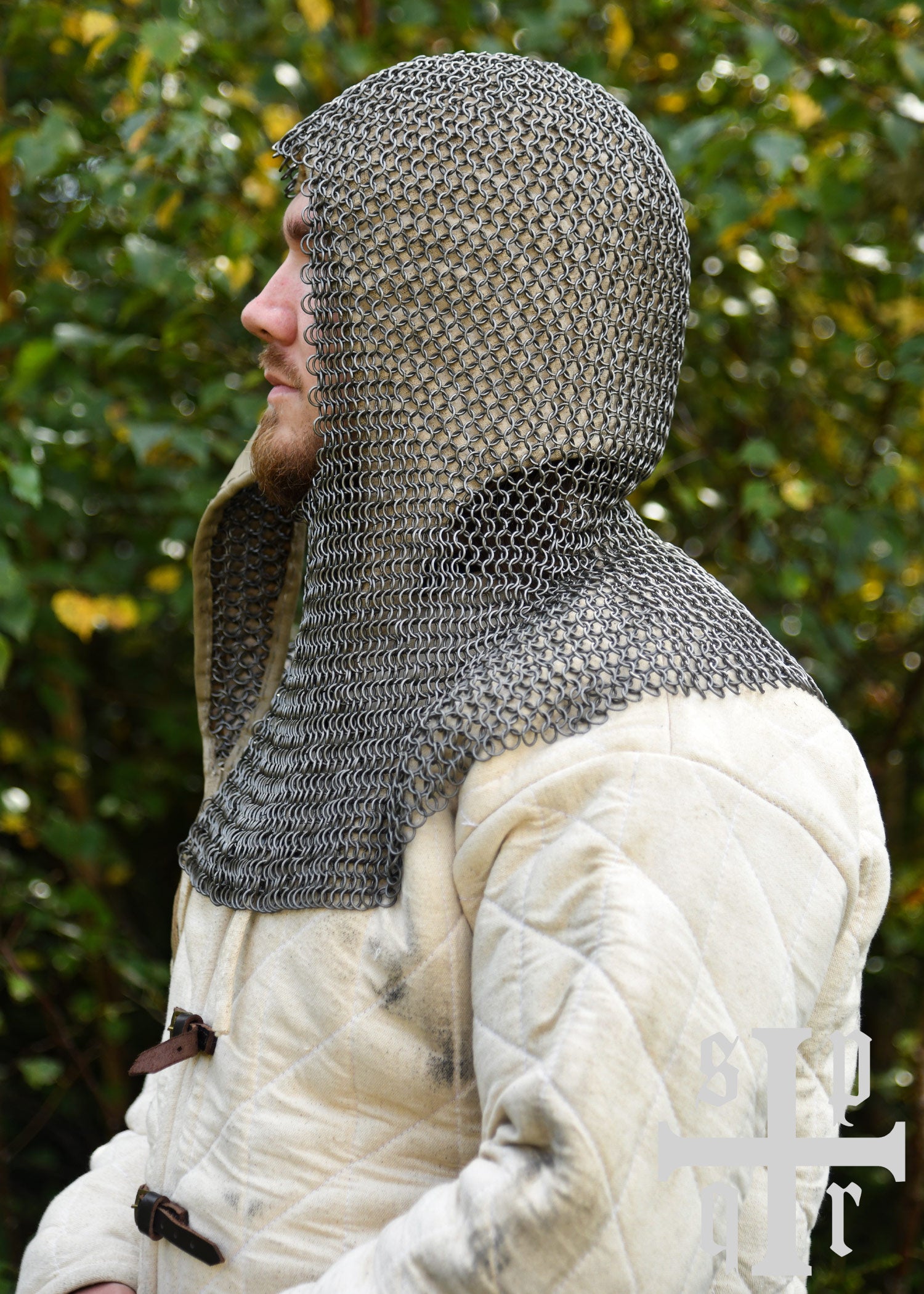 Imagen única de: Capucha De Cadena Con Protector Bucal Triangular, Btw, Id8mm, Sin Tratar