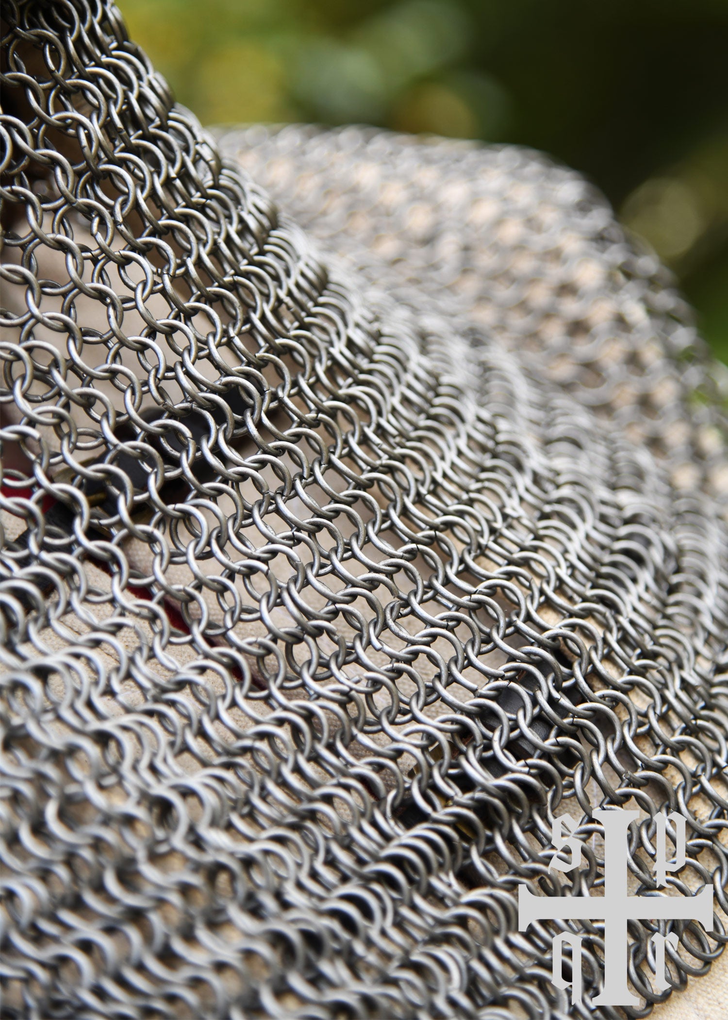 Imagen única de: Capucha De Cadena Con Protector Bucal Triangular, Btw, Id8mm, Sin Tratar