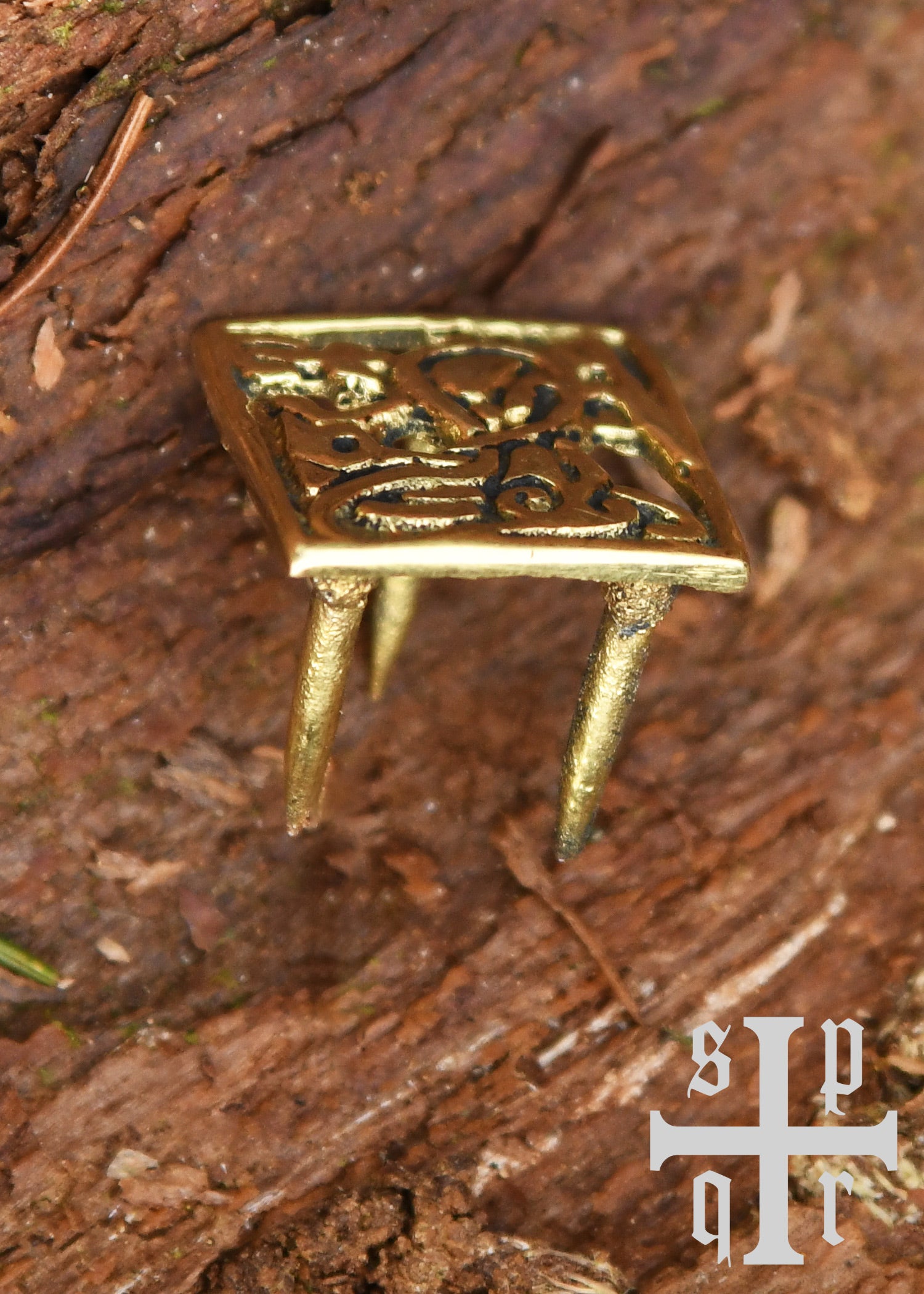 Imagen única de: Herraje De Cinturón De Latón, Calado