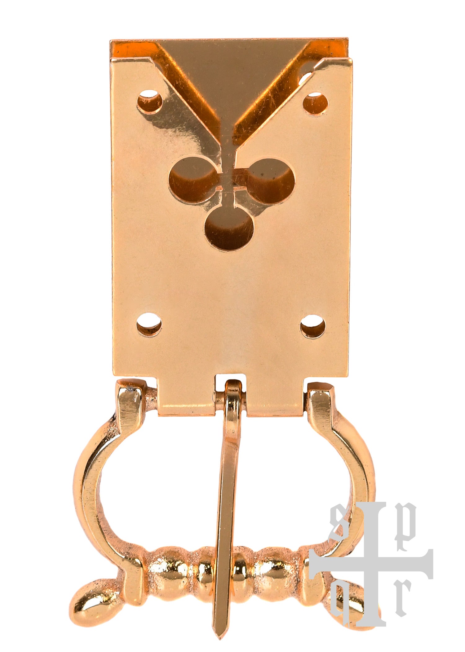 Imagen única de: Hebilla De Cinturón Con Motivo De Trébol, Latón Galvanizado