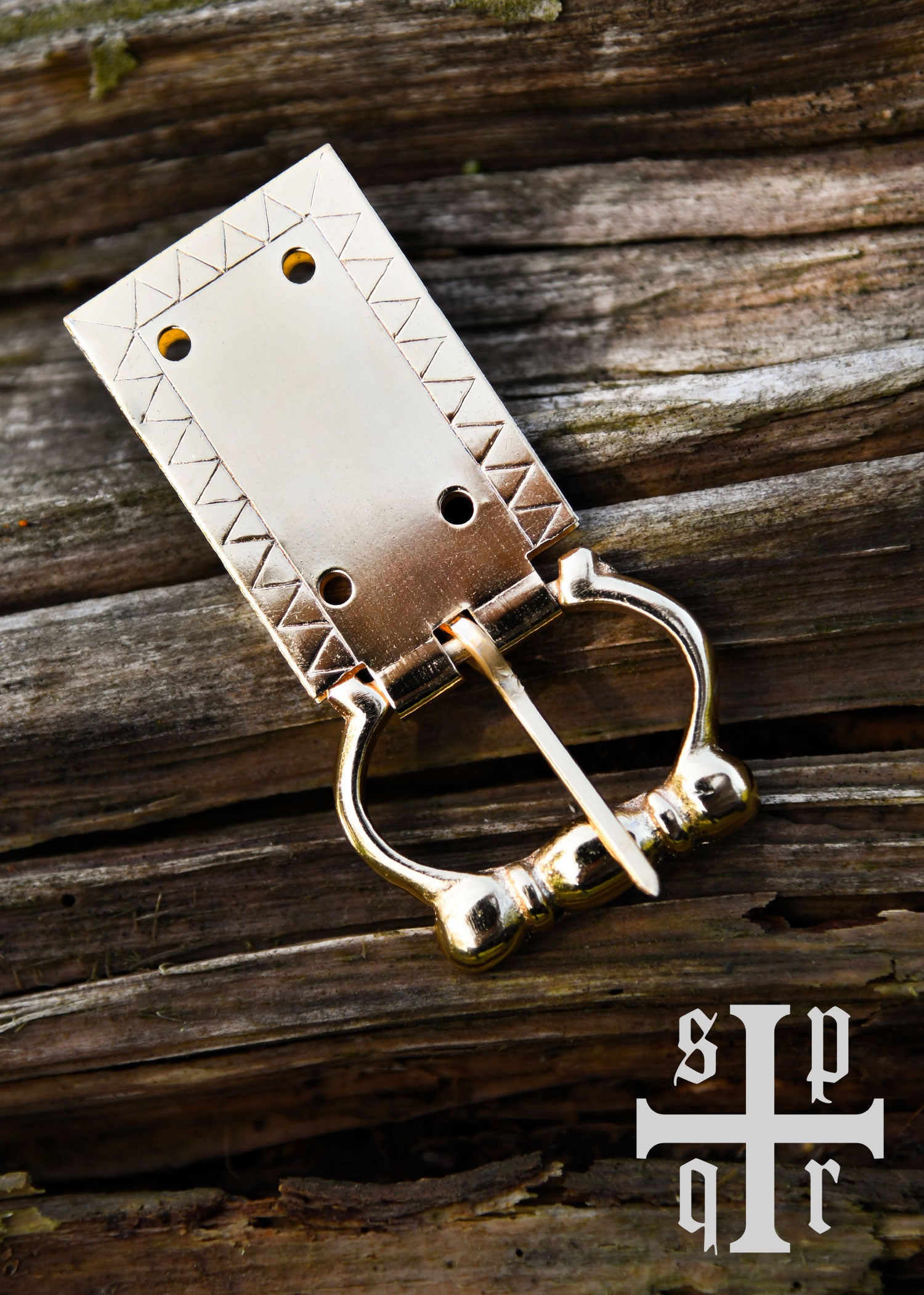 Imagen única de: Hebilla De Cinturón Con Grabado, Latón Galvanizado