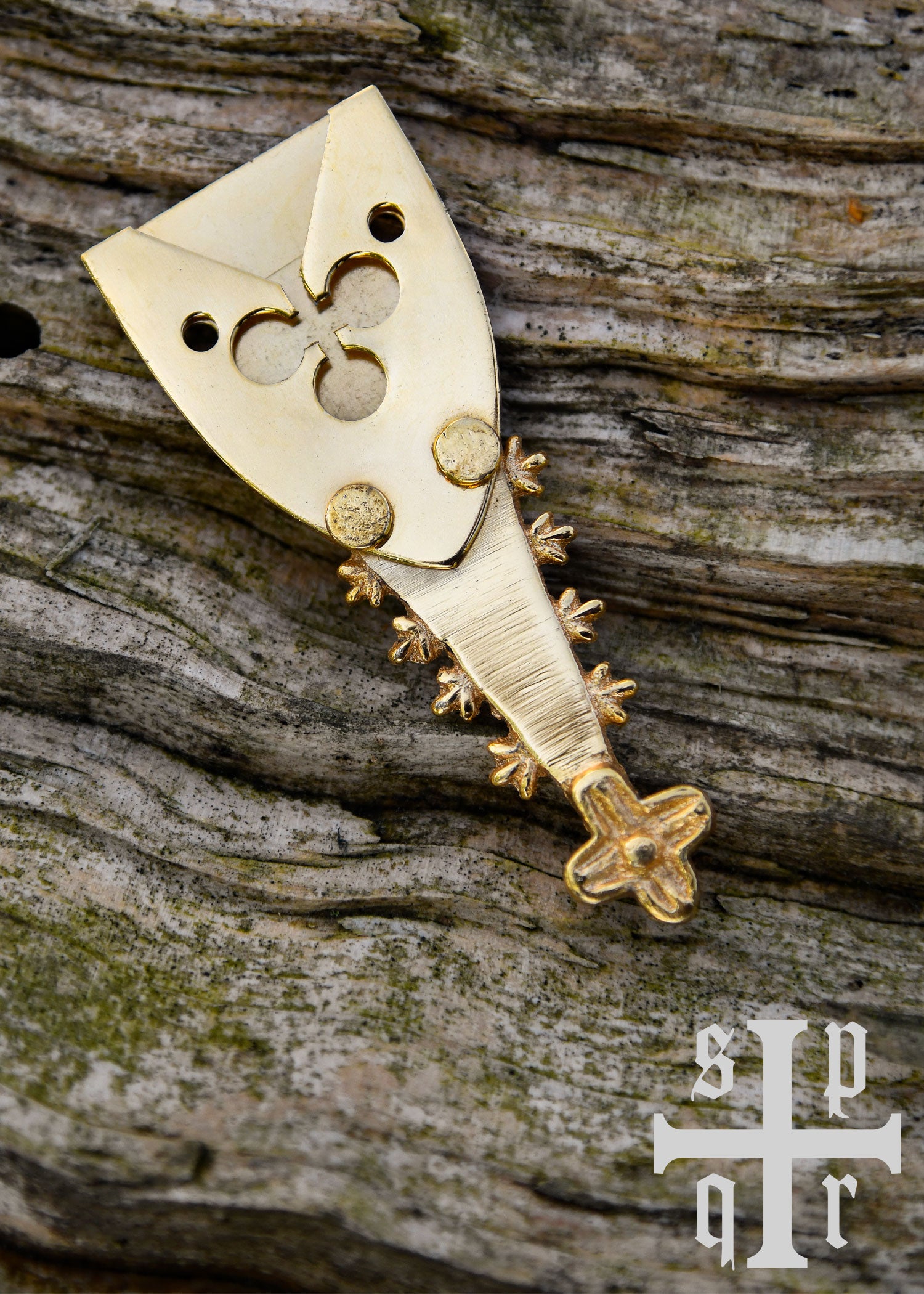 Imagen única de: Herraje Para Cinturón Con Motivo De Trébol, Latón Galvanizado