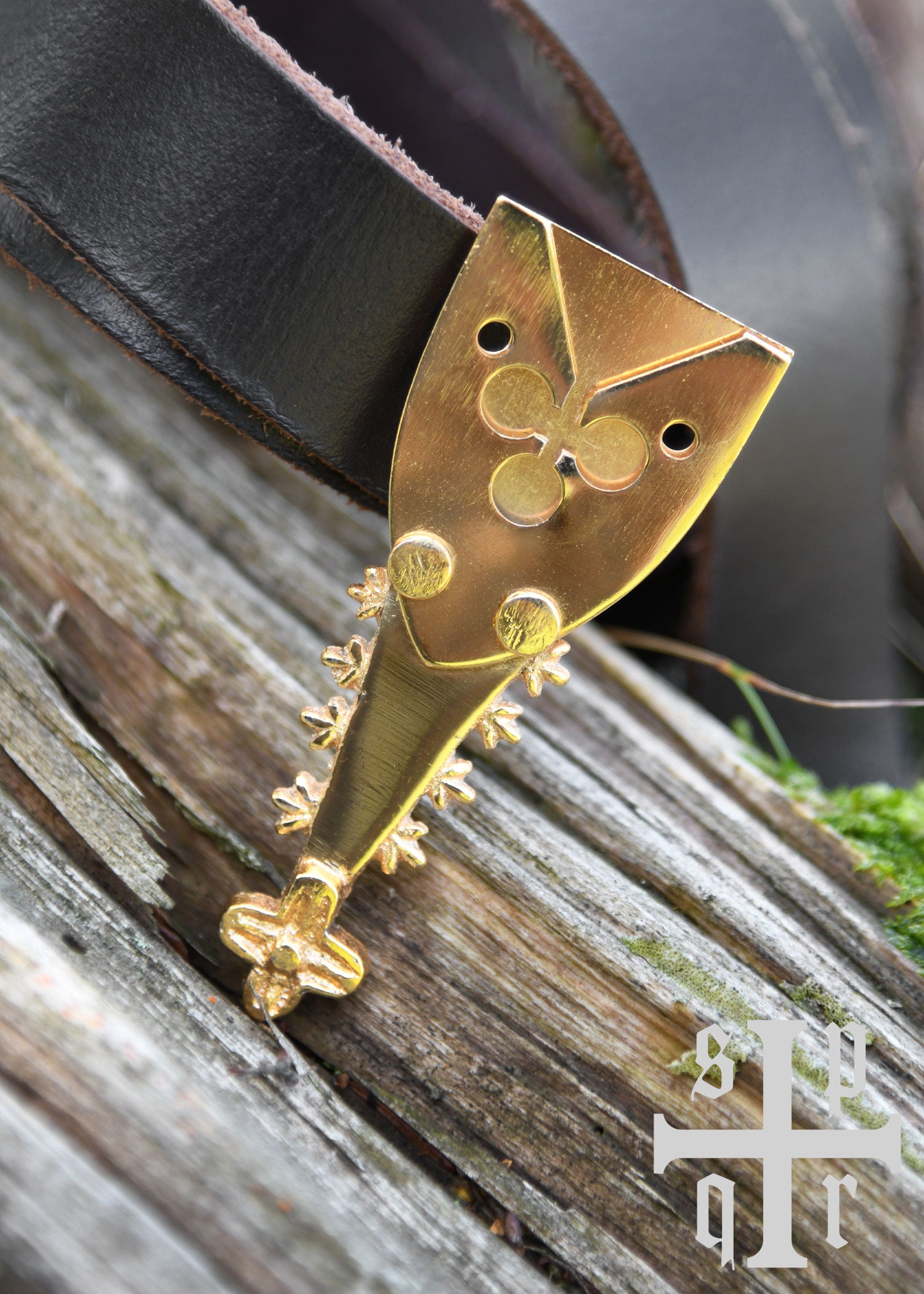 Imagen única de: Herraje Para Cinturón Con Motivo De Trébol, Latón Galvanizado