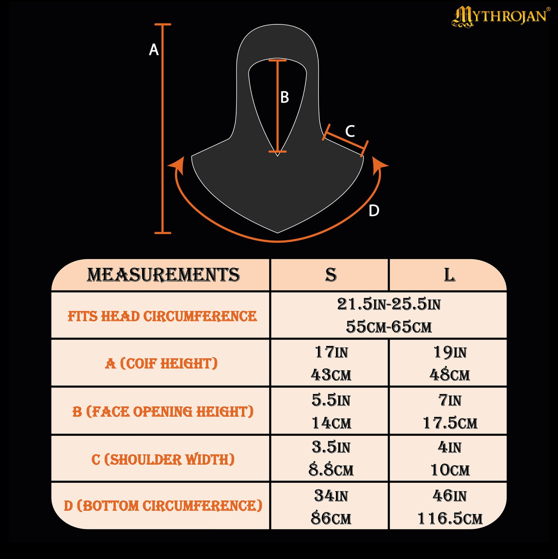 Cofia de Cota de Malla - 10mm 16 Gauge Stainless Steel Butted Rings, Medieval Hood Armor - Imagen 3
