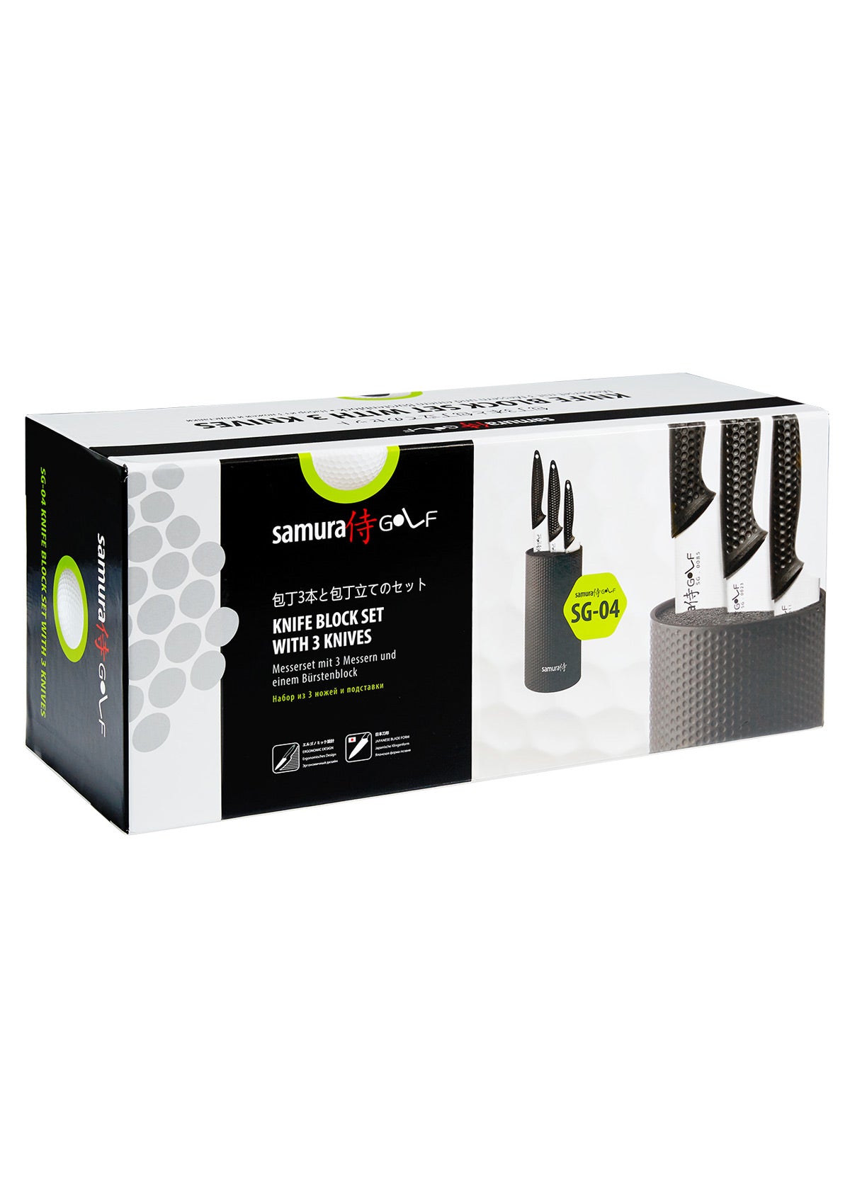 Imagen única de: Taco De Cuchillos Samura Golf Con 3 Cuchillos De Cocina.