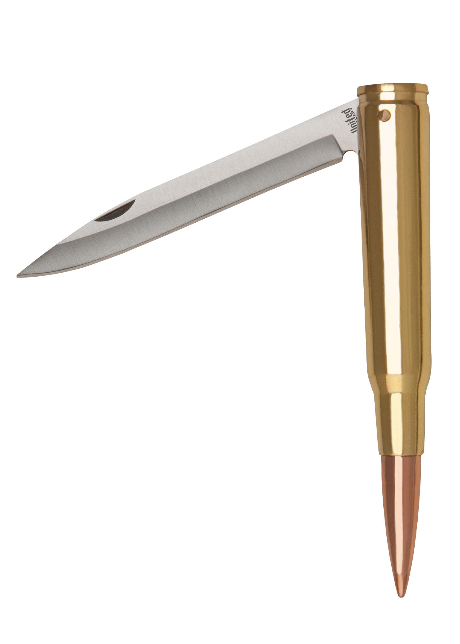 Imagen única de: Unidos 50 Cal. Bullet Folding Knife, Navaja Plegable Con Forma De Cartucho