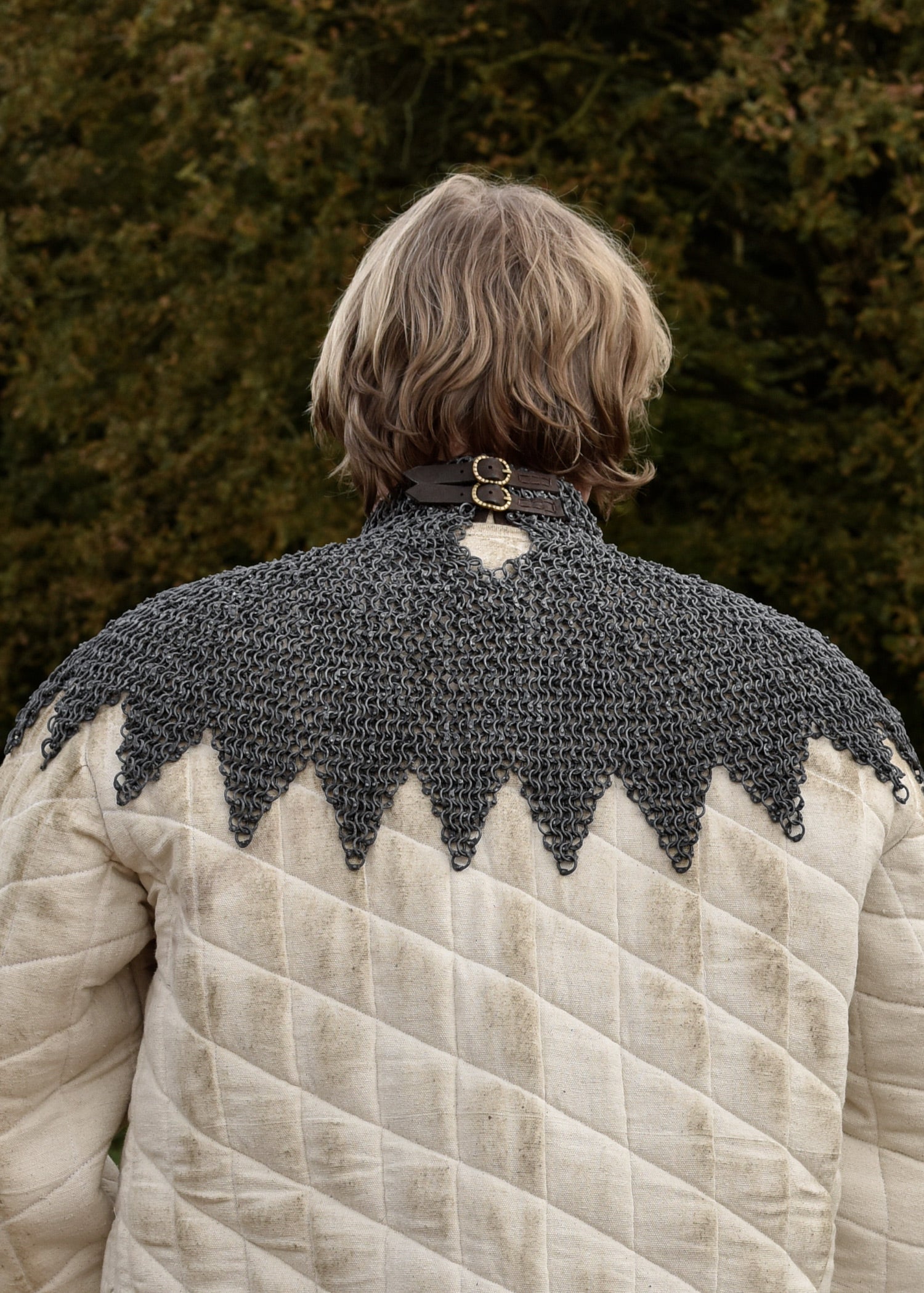 Imagen única de: Collar Obispo, Collar De Cadena Con Correas De Cuero Y Hebillas, Arr