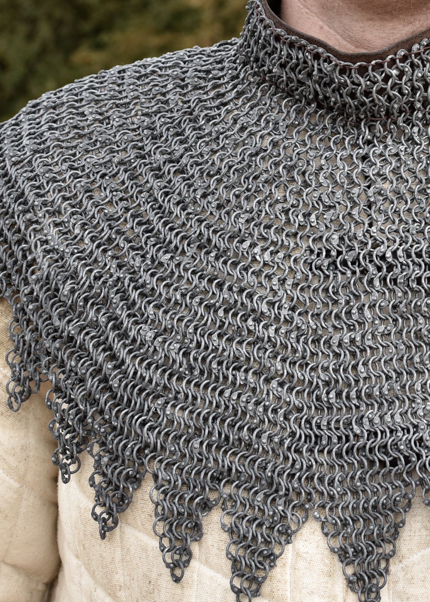 Imagen única de: Collar Obispo, Collar De Cadena Con Correas De Cuero Y Hebillas, Arr