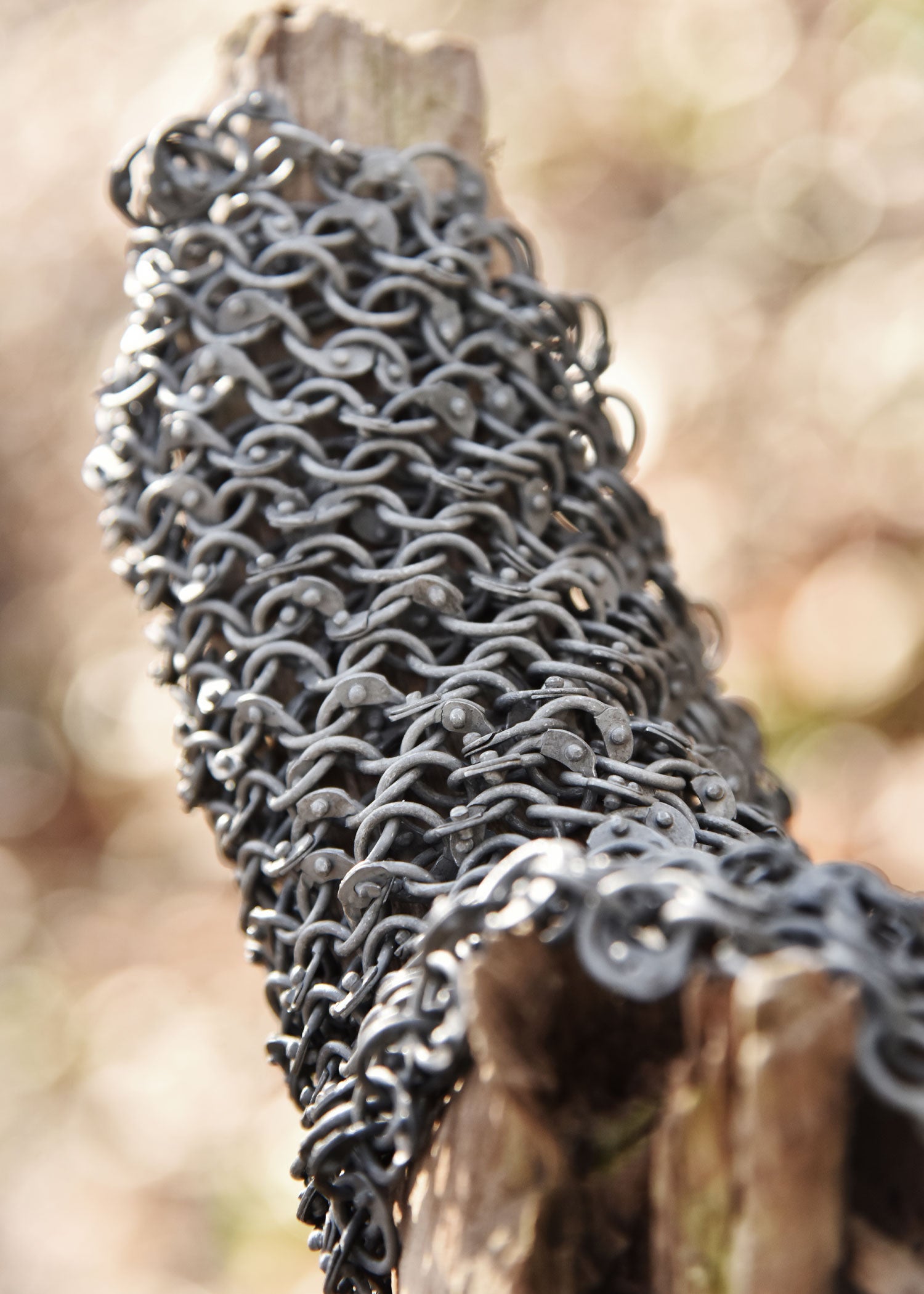 Imagen única de: Pieza De Cadena Arr 20X20cm, Di 8Mm, Alambre De Aluminio Gris, Remachada