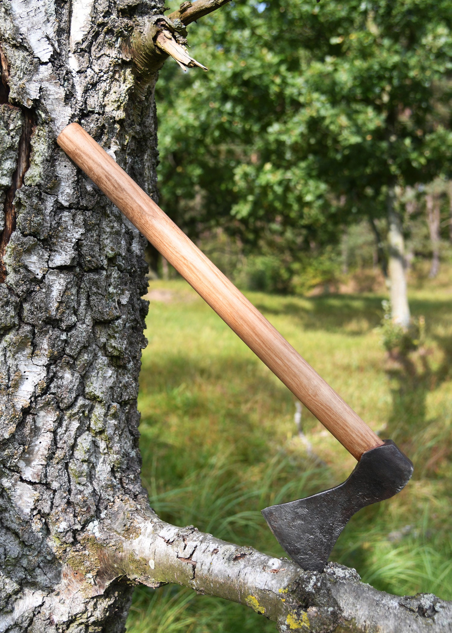 Imagen única de: Hacha Vikinga De Acero, Forjada A Mano, Tipo A