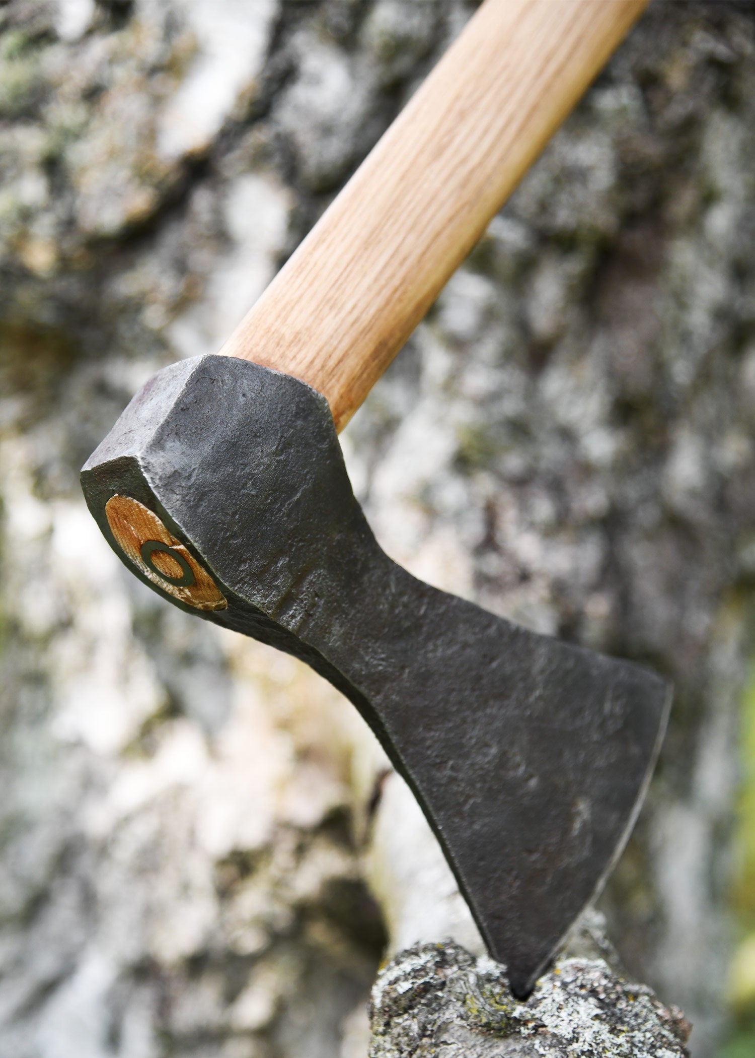 Imagen única de: Hacha Vikinga De Acero, Forjada A Mano, Tipo A