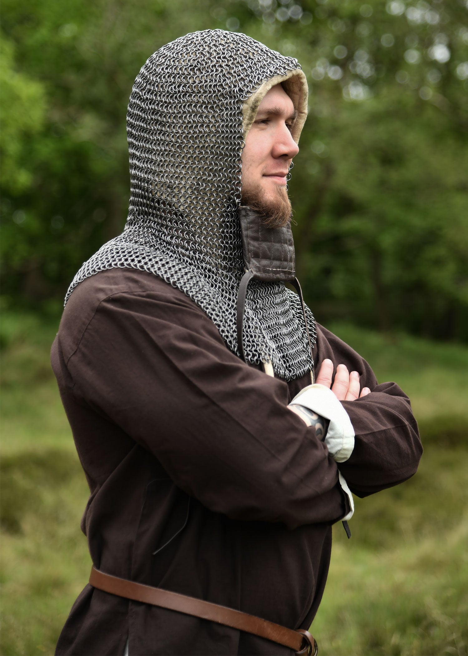 Imagen única de: Capucha De Cadena Con Protector Bucal Cuadrado, Id8mm