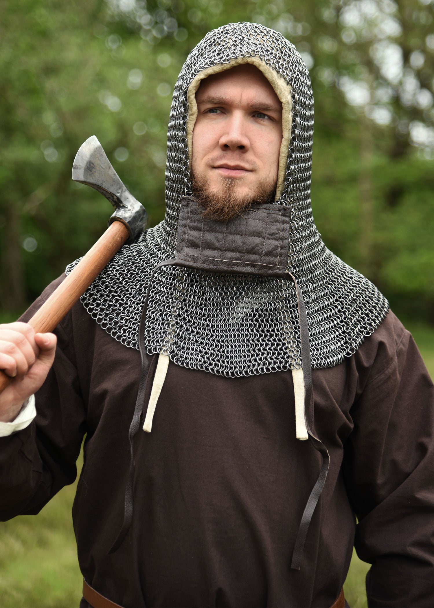 Imagen única de: Capucha De Cadena Con Protector Bucal Cuadrado, Id8mm