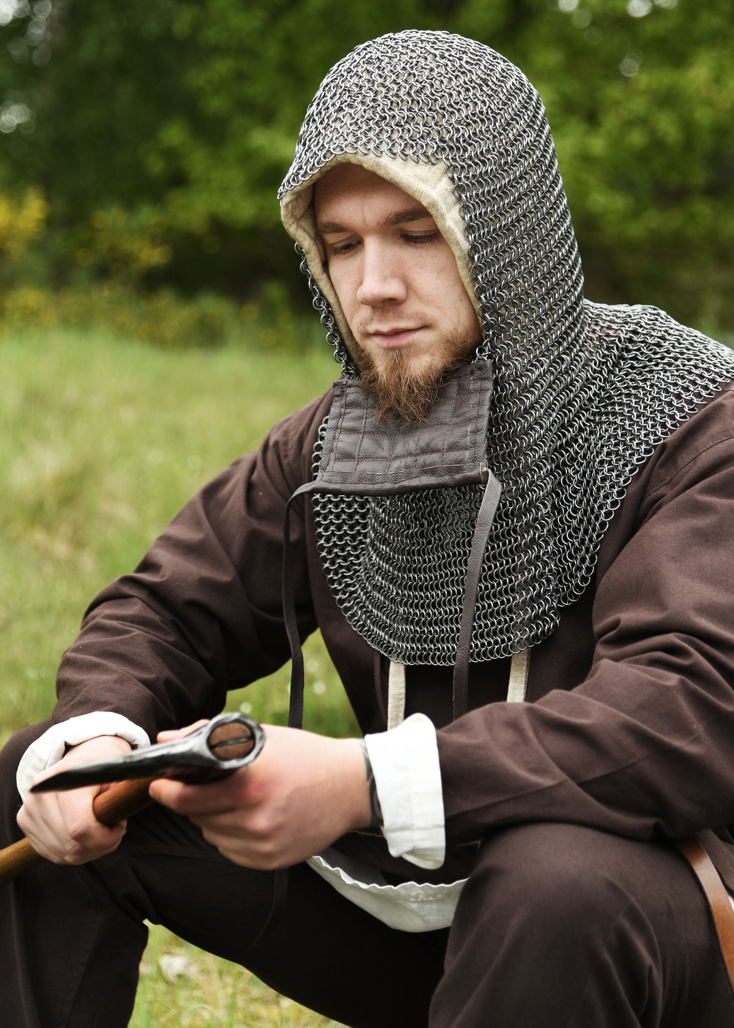 Imagen única de: Capucha De Cadena Con Protector Bucal Cuadrado, Id8mm