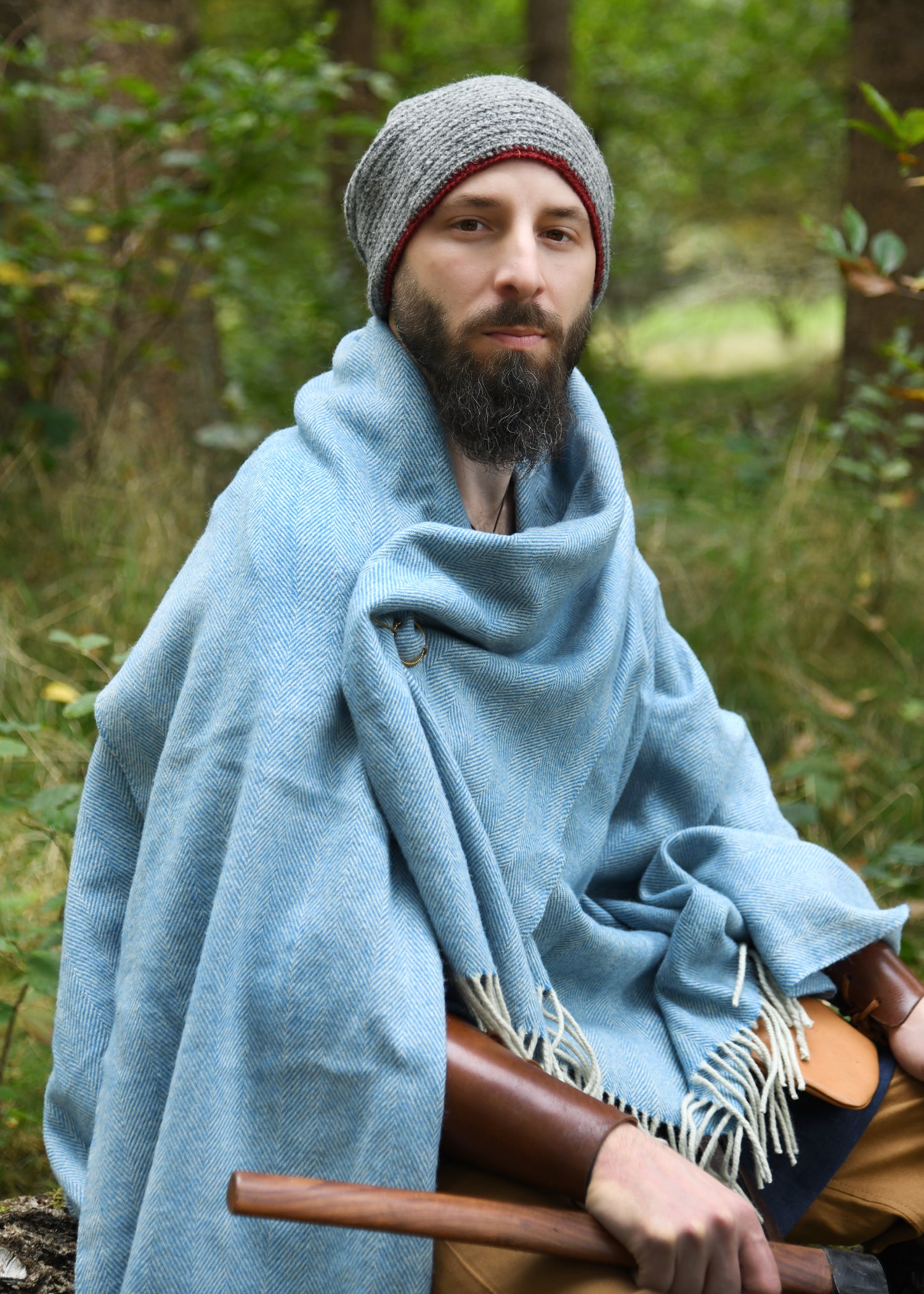 Imagen única de: Gorro De Lana Tejido A Ganchillo, Gris Burdeos