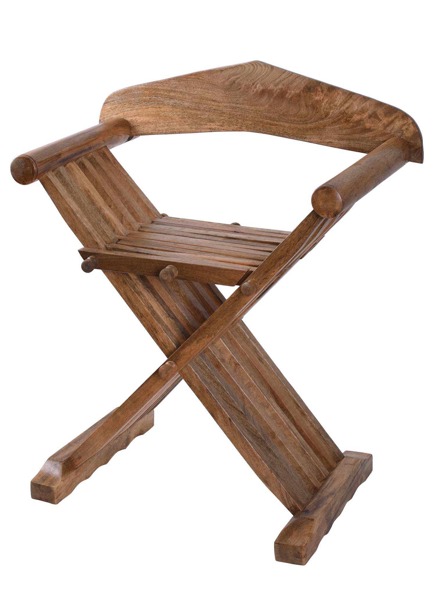 Imagen única de: Silla Medieval De Tijera Con Respaldo