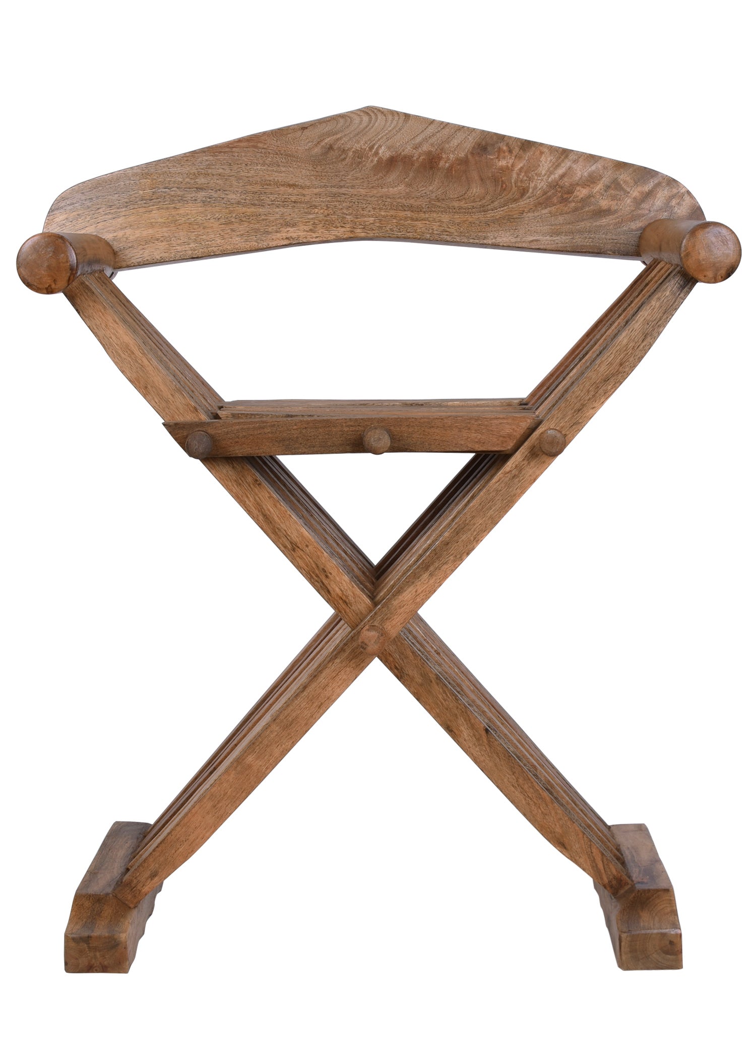 Imagen única de: Silla Medieval De Tijera Con Respaldo