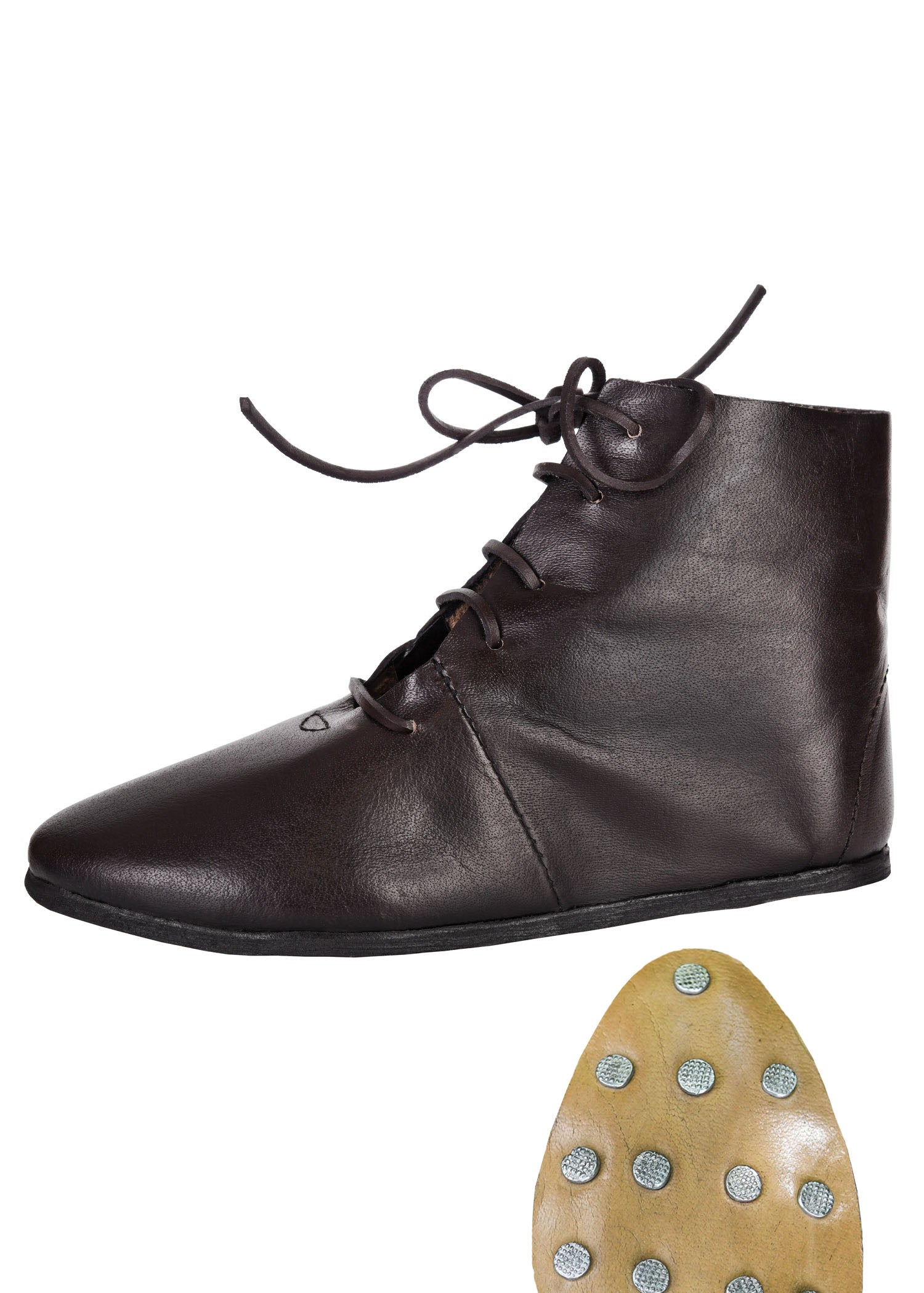 Imagen única de: Zapatos Medievales Con Cordones, Altura Media, Con Cordones En El Medio