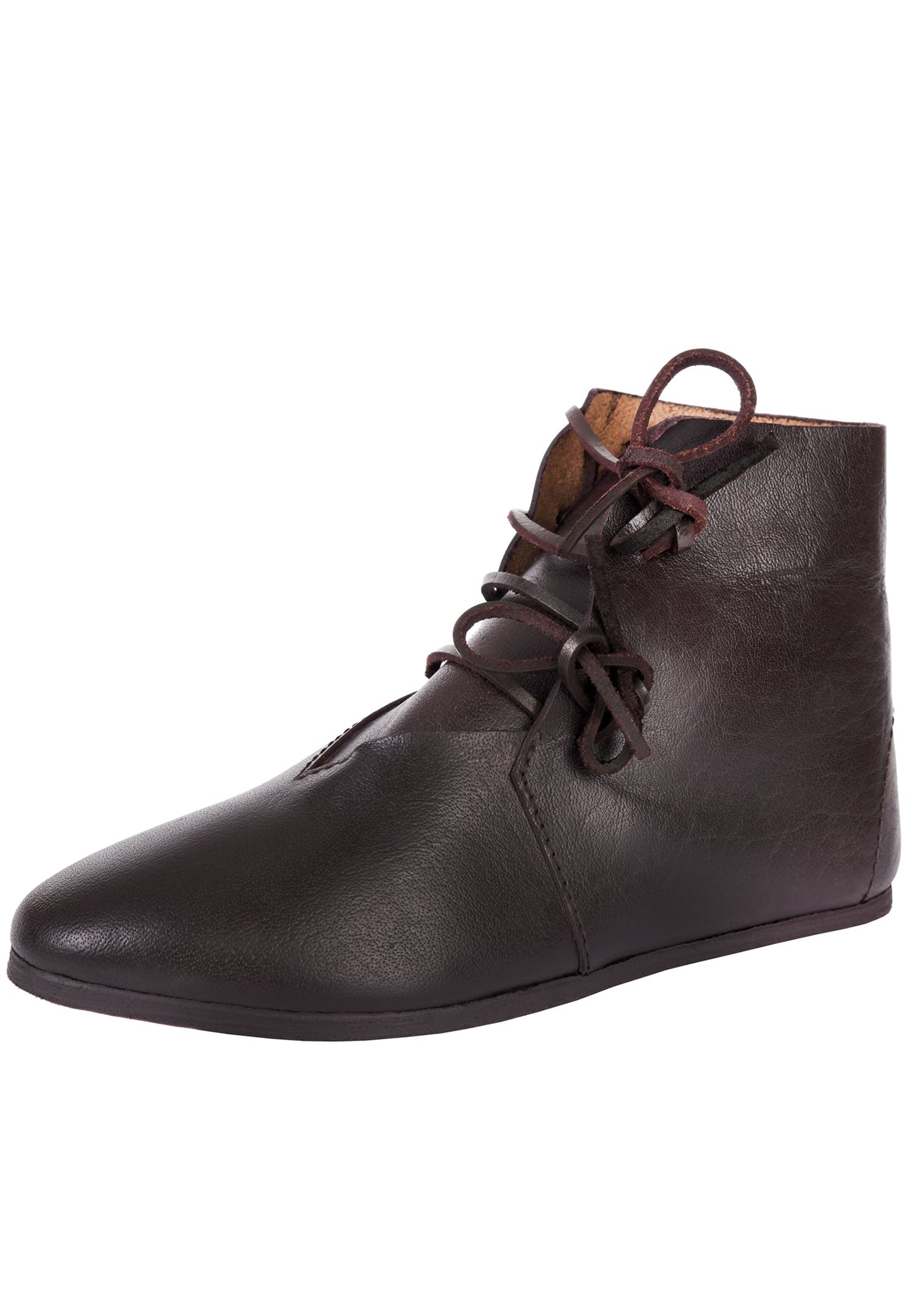 Imagen única de: Zapatos Con Cordones, Marrón Oscuro, Altura Media, Cordones Laterales